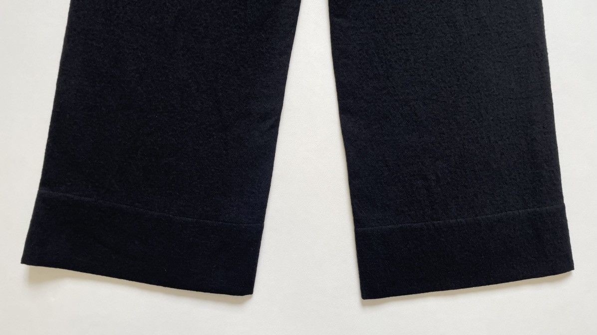 Ann Demeulemeester Brushed Black Wool ‘Wide Leg’ Pants Size US 32 / EU 48 - 16 Thumbnail