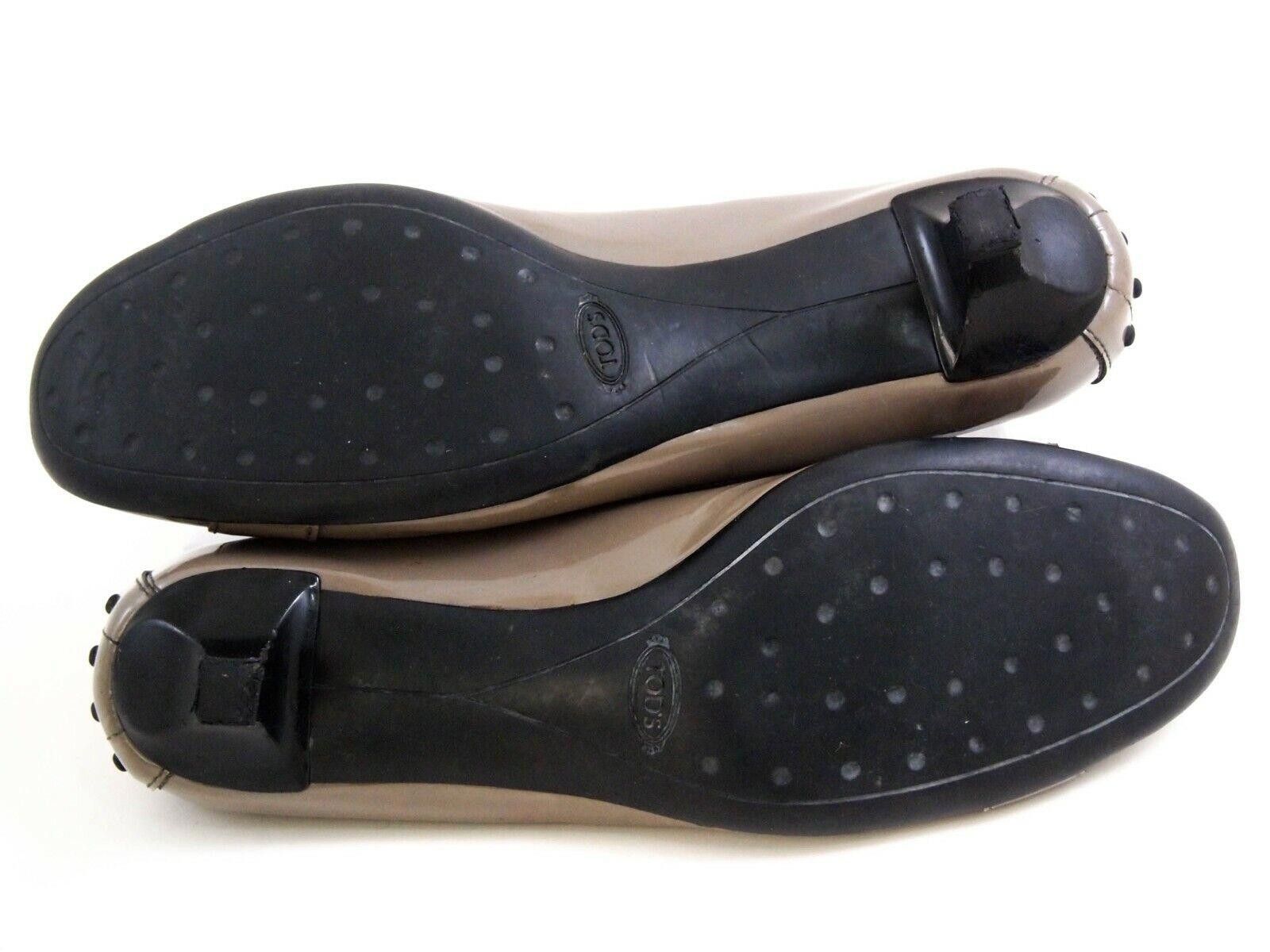 Tod's Tod's Low Heel Pumps Taupe Brown Patent Leather US 8 EU 38 Size US 8 / IT 38 - 8 Thumbnail