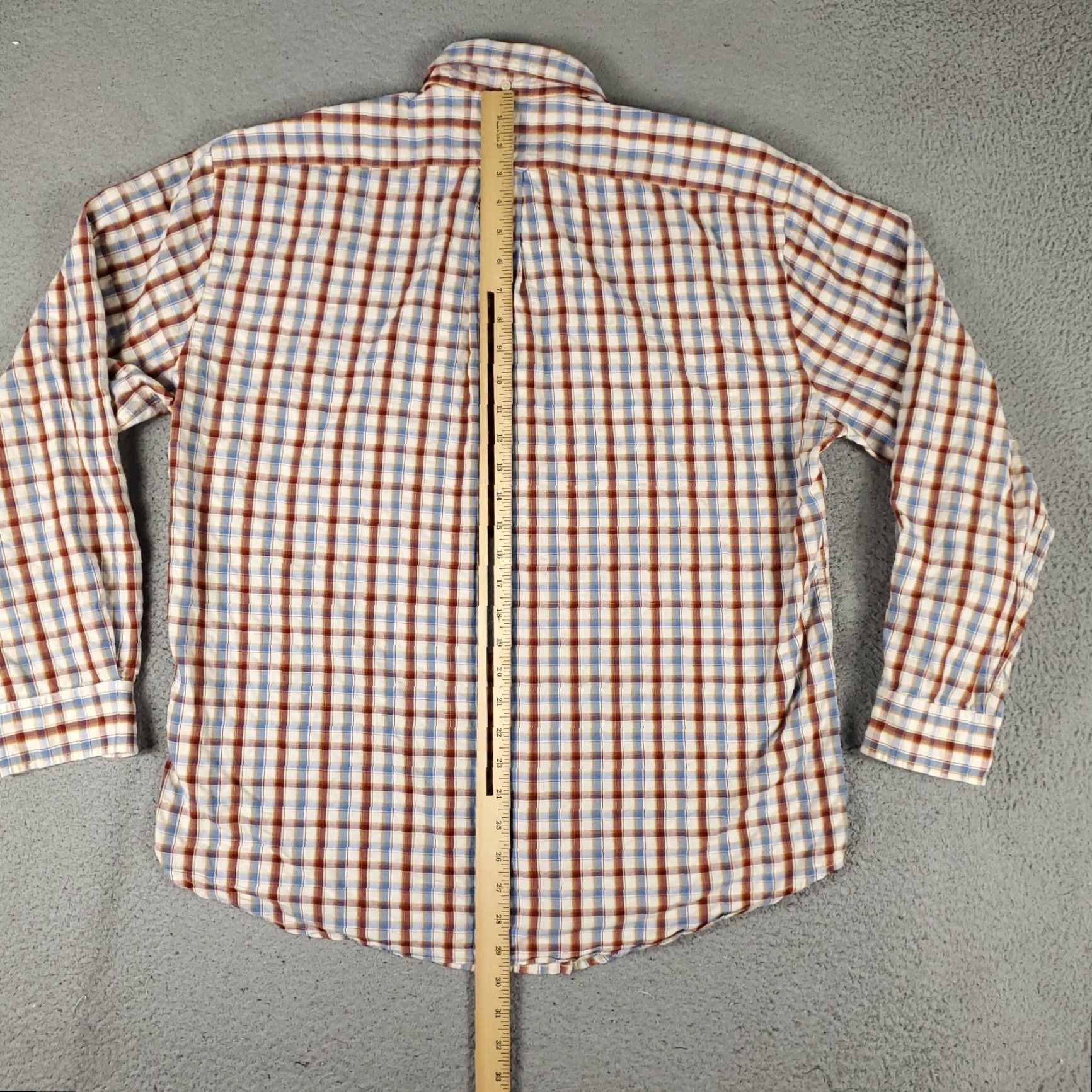 Faconnable Façonnable Button-Up Shirt Mens Medium Red Blue Plaid Long Sleeve Casual Size US M / EU 48-50 / 2 - 3 Thumbnail