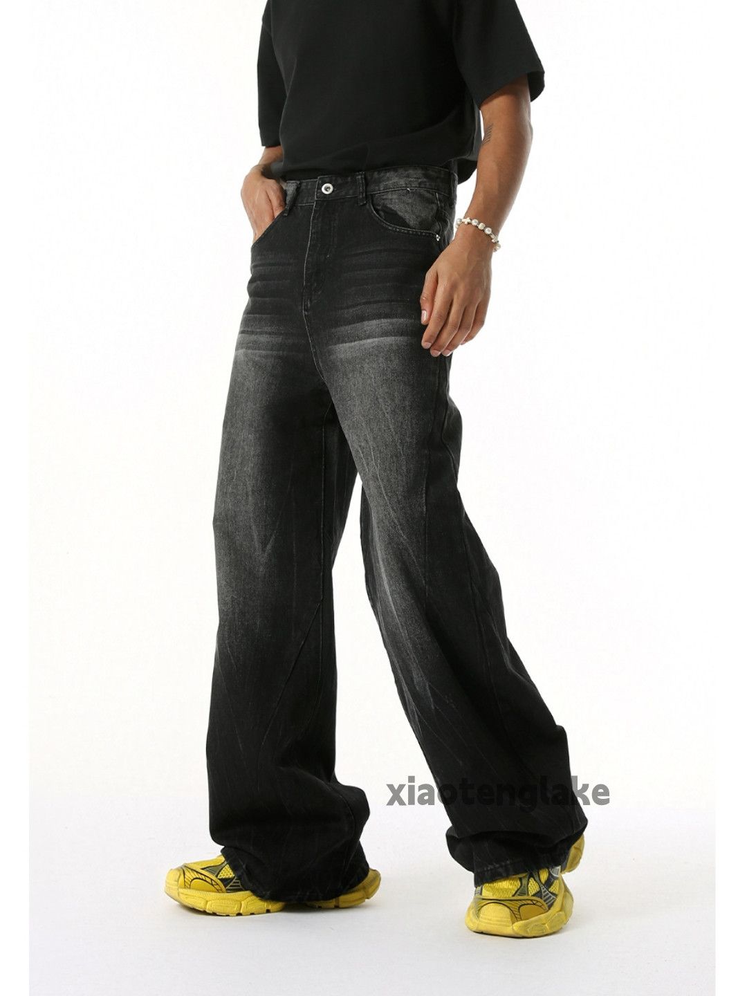 Jean × Vintage Washed faded utility skate hiphop punk flared jeans Size US 33 - 6 Thumbnail