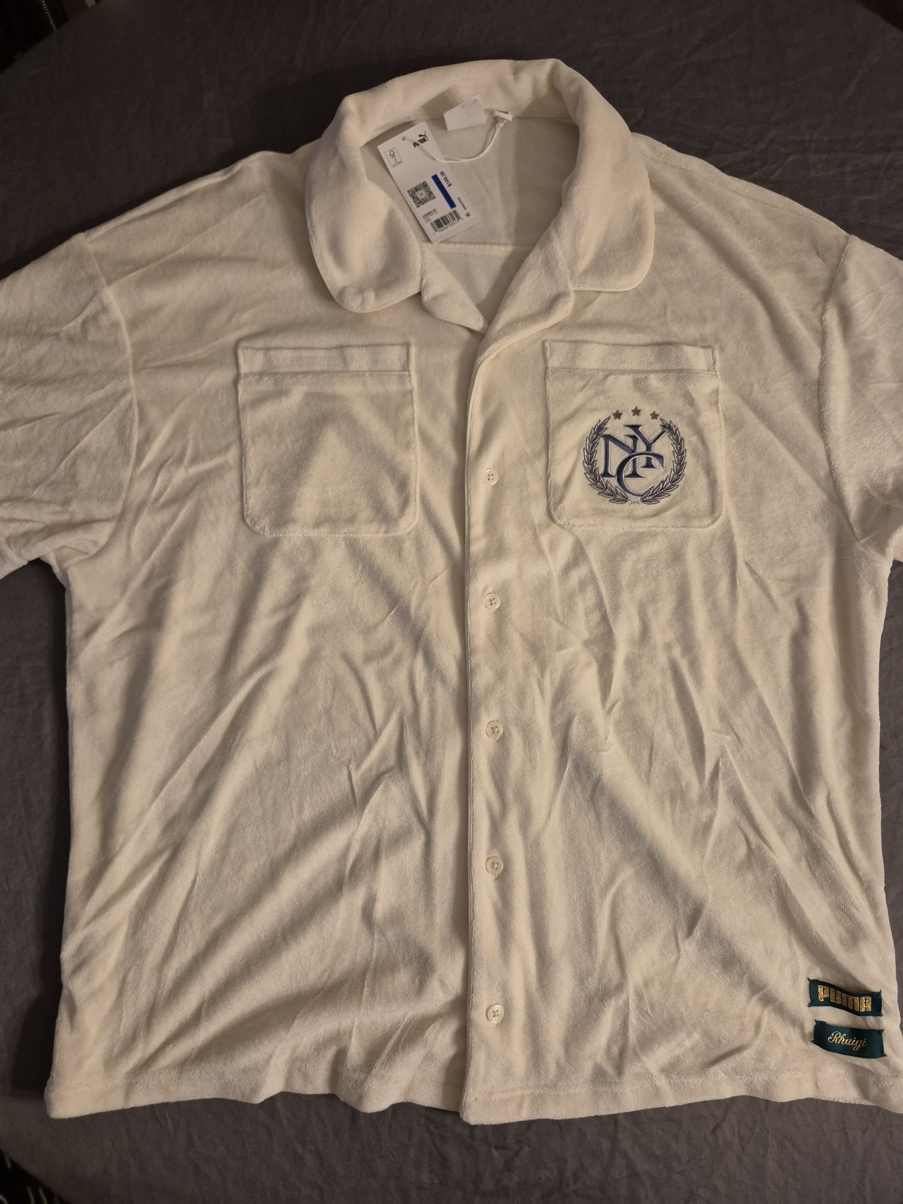 Puma Puma x Rhuigi White NYC Velour Polo Shirt Size Small Size US S / EU 44-46 / 1 - 1 Thumbnail