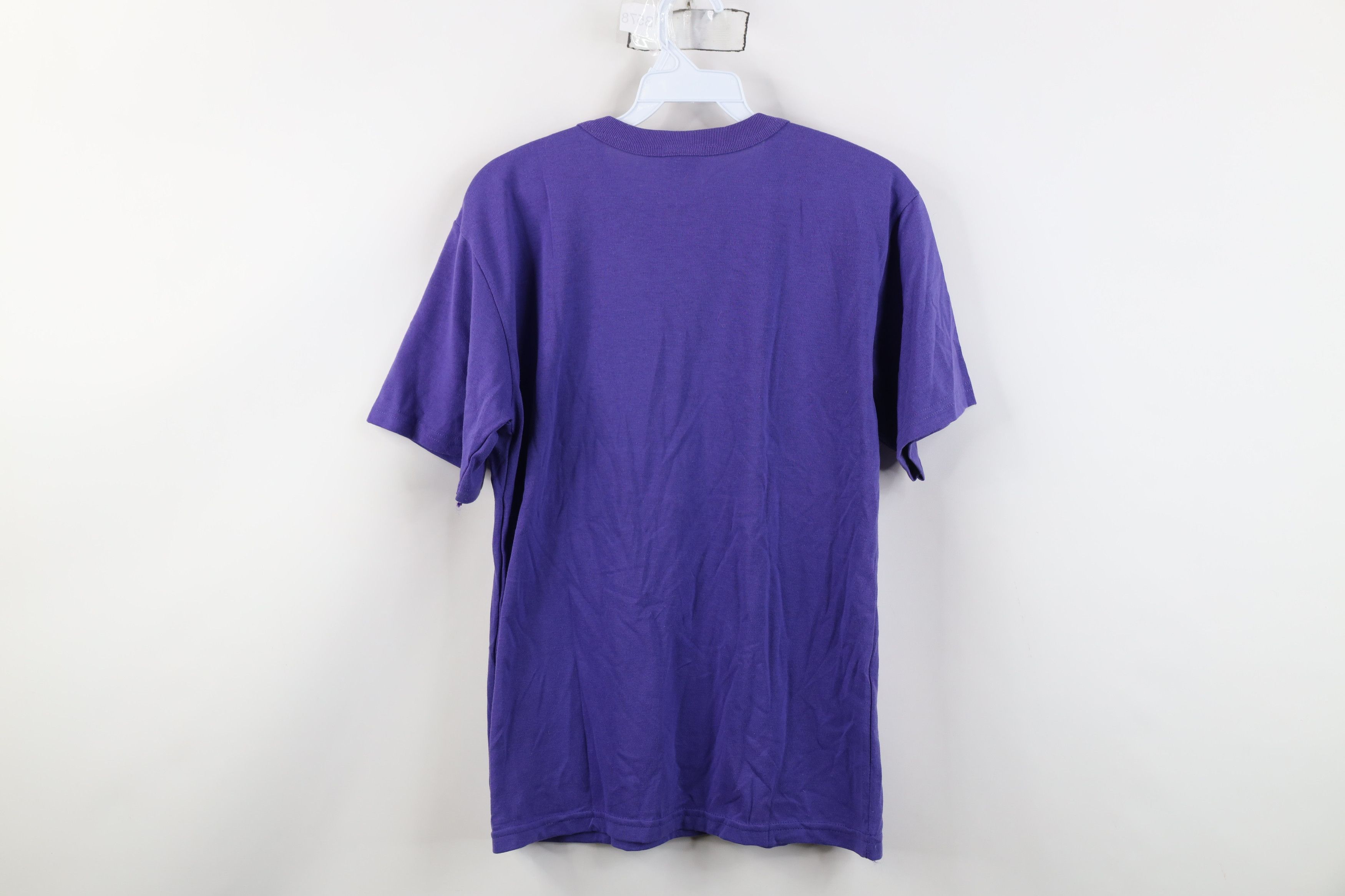 Vintage Vintage 90s Streetwear Blank Short Sleeve T-Shirt Purple USA Size S / US 4 / IT 40 - 9 Thumbnail