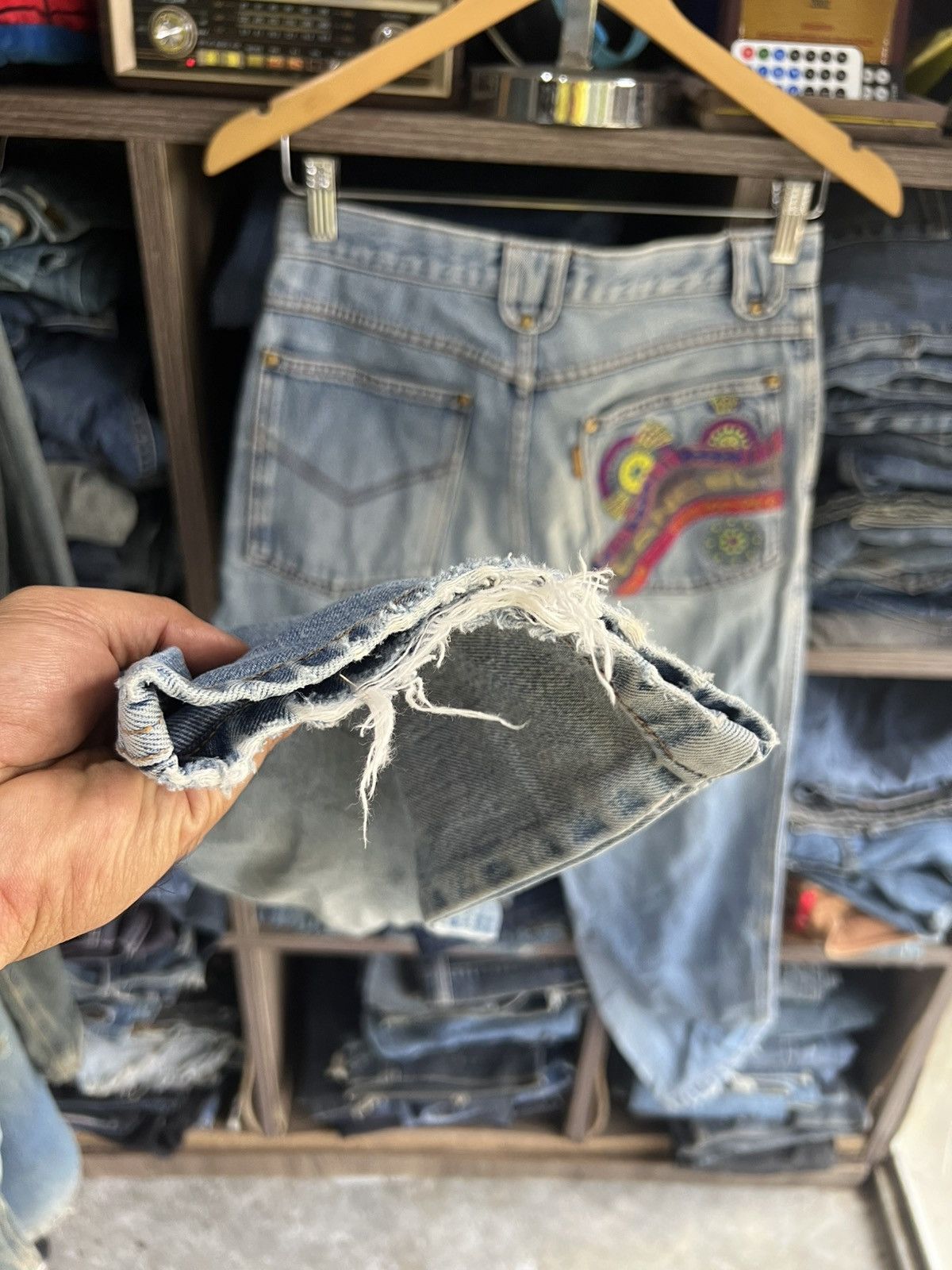 Lancel 🔥Vintage Lancel Distressed Denim Size US 28 / EU 44 - 13 Thumbnail