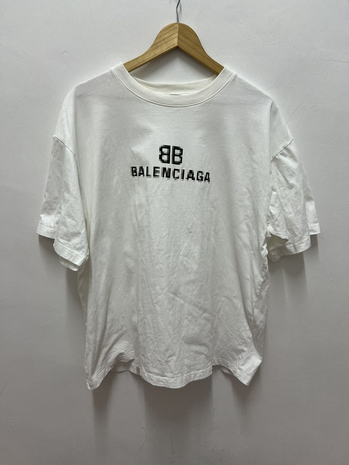 Balenciaga Spell Out Blurry Logo Shirt
