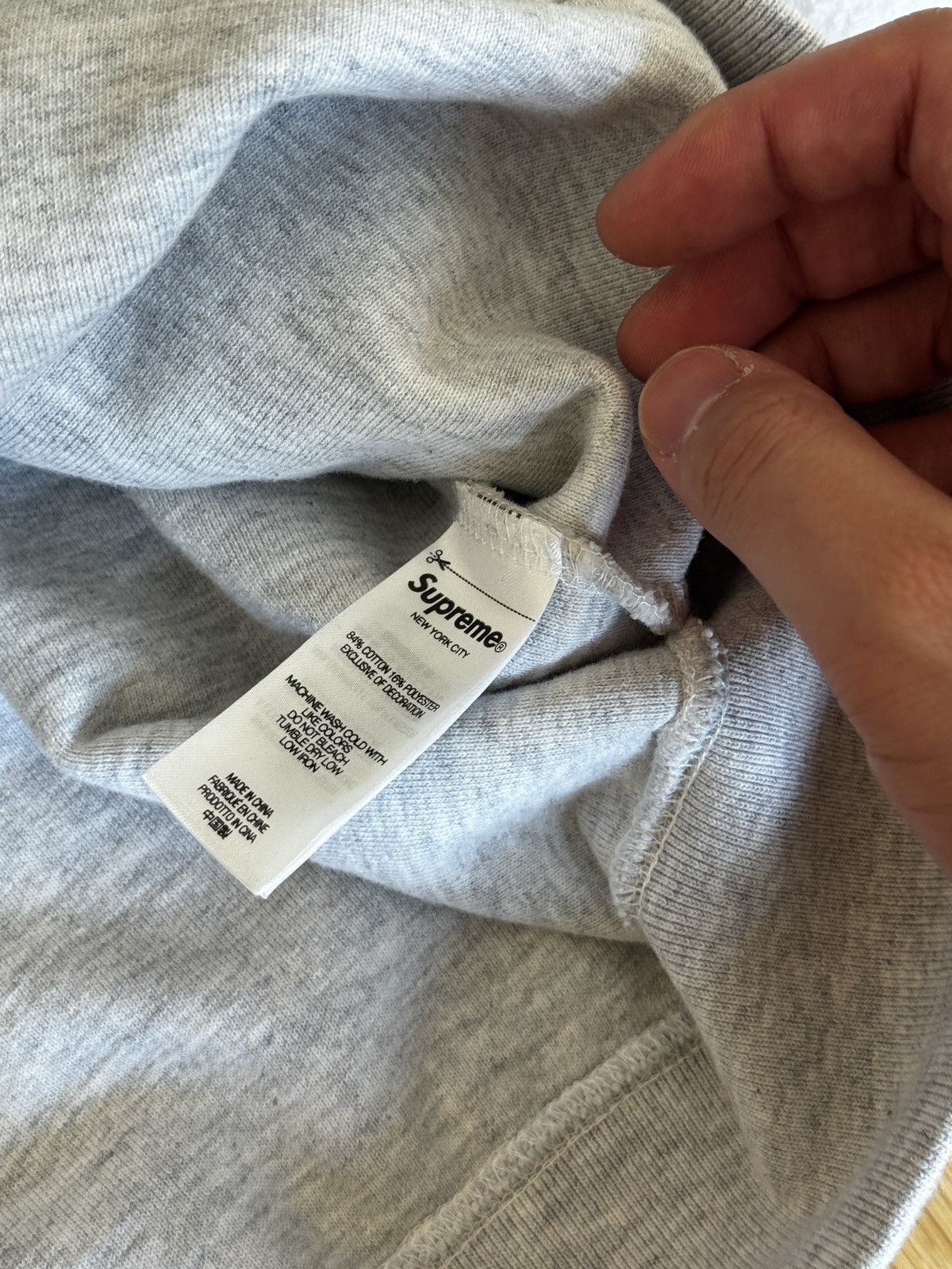 Supreme Supreme Plaid Arc Logo Crewneck Ash Grey XL Size US XL / EU 56 / 4 - 6 Thumbnail