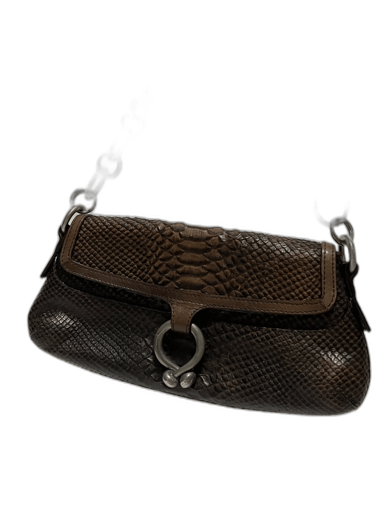 Kenzo Kenzo Python Skin Handbag with Storage Bag Size ONE SIZE - 1 Thumbnail