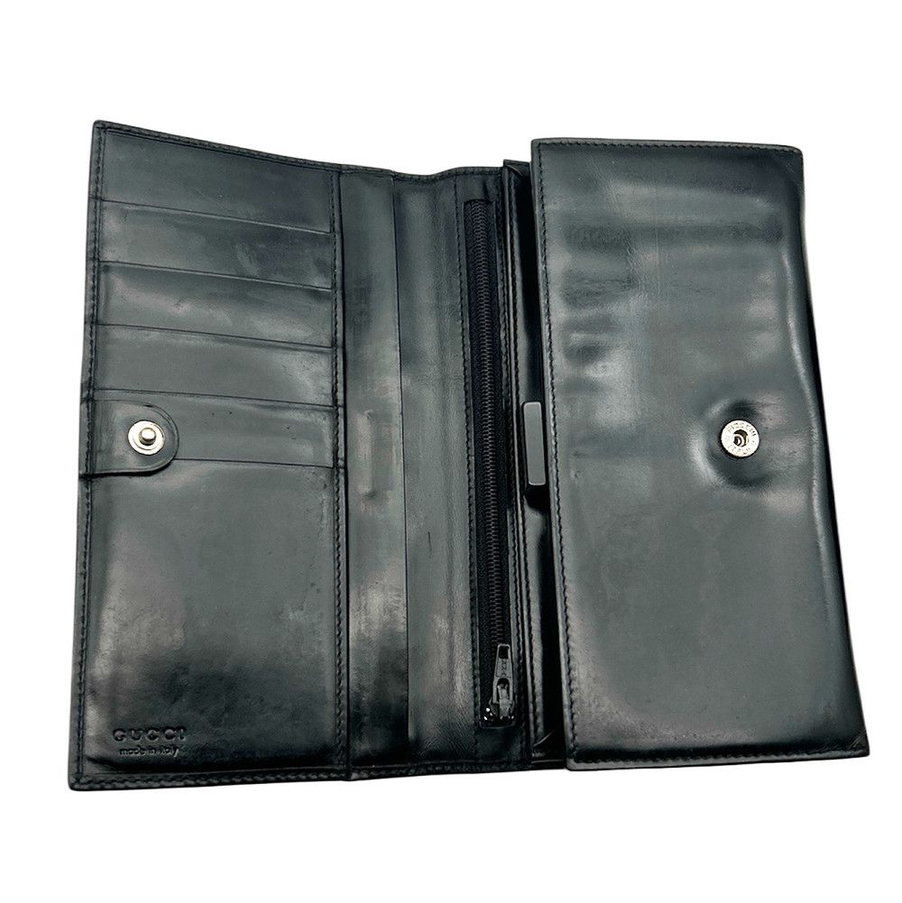 Gucci Gucci Long Leather Wallet Black Unisex Size ONE SIZE - 9 Thumbnail
