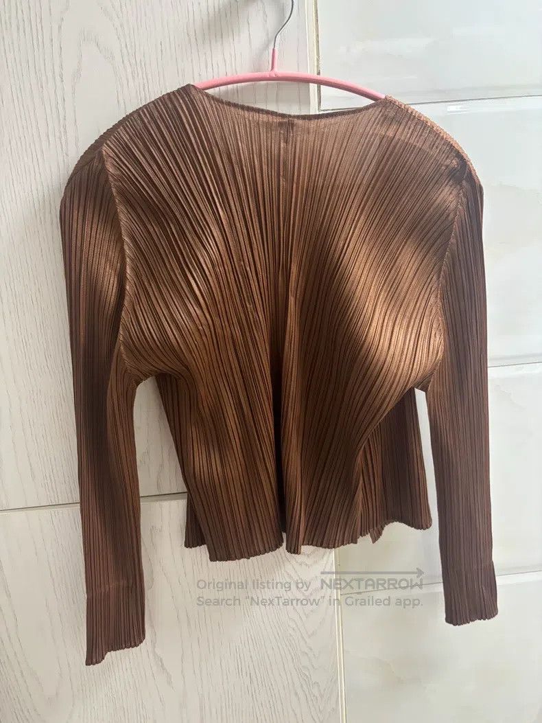 Issey Miyake Issey Miyake Brown Short Cardigan Size L / US 10 / IT 46 - 3 Thumbnail