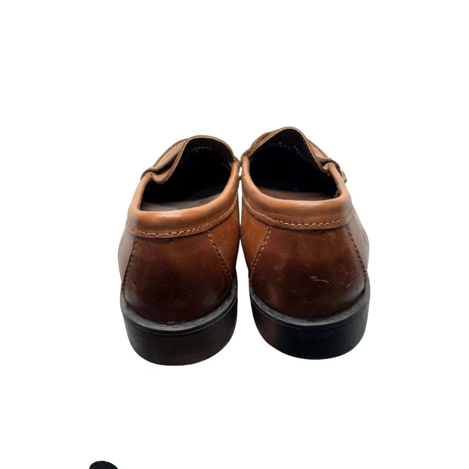 Vintage Dexter Brown Leather Penny Loafers Size 9.5, Dress Oxford, Men, Like New, Rubber Sole Size US 10 / EU 43 - 2 Thumbnail