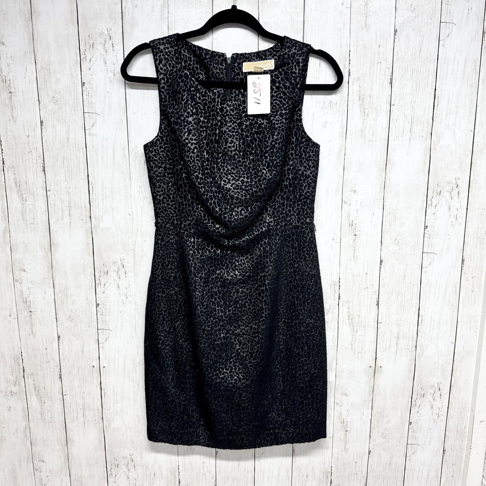 Michael Kors Michael Kors Dress Sz 6 Black Leopard Print Sleeveless Mini Size M / US 6-8 / IT 42-44 - 1 Thumbnail