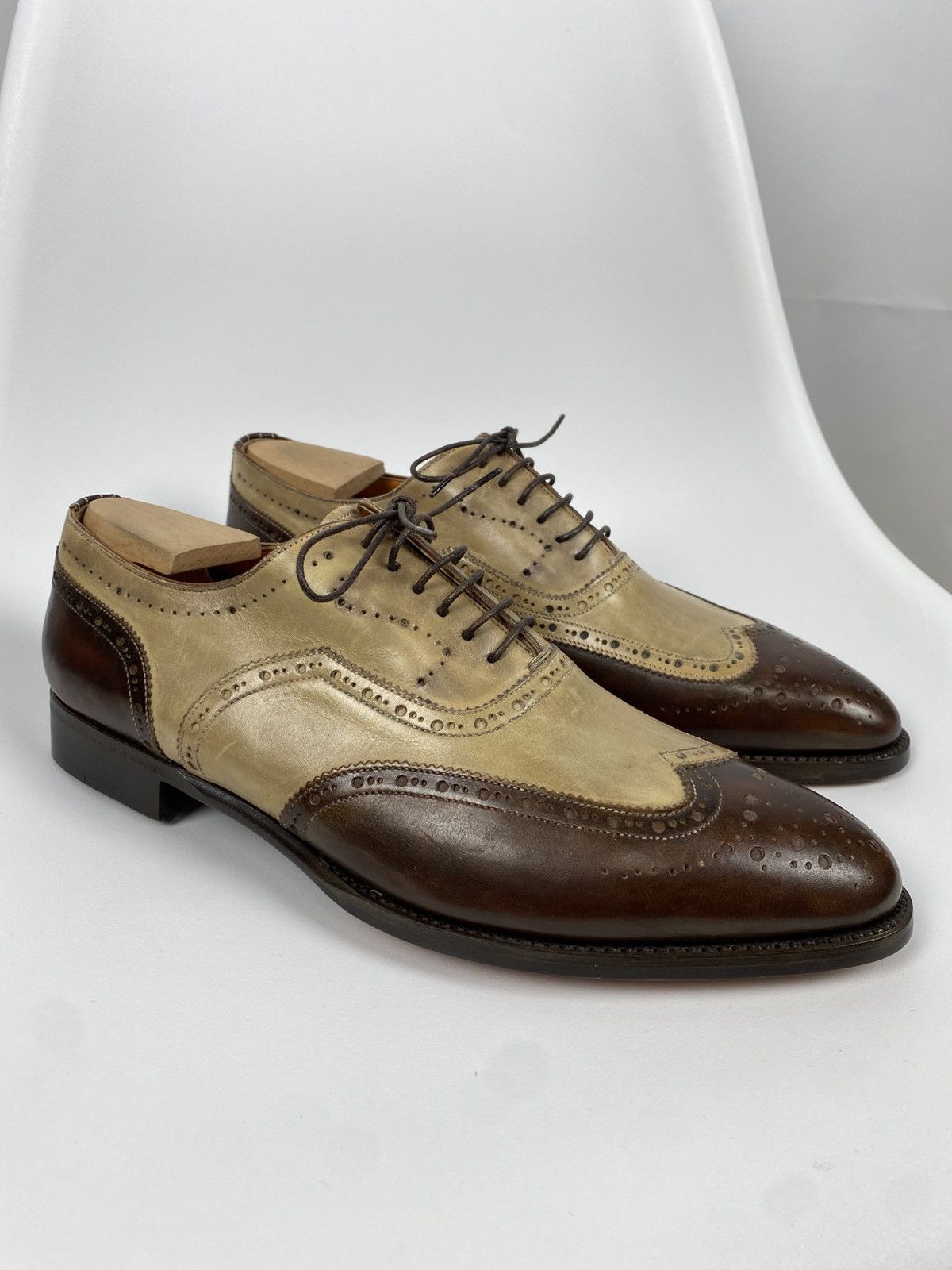 Santoni Santoni Hand Made Fatte A Mano Wingtip Leather Shoes EU7,5 Size US 8.5 / EU 41-42 - 1 Thumbnail