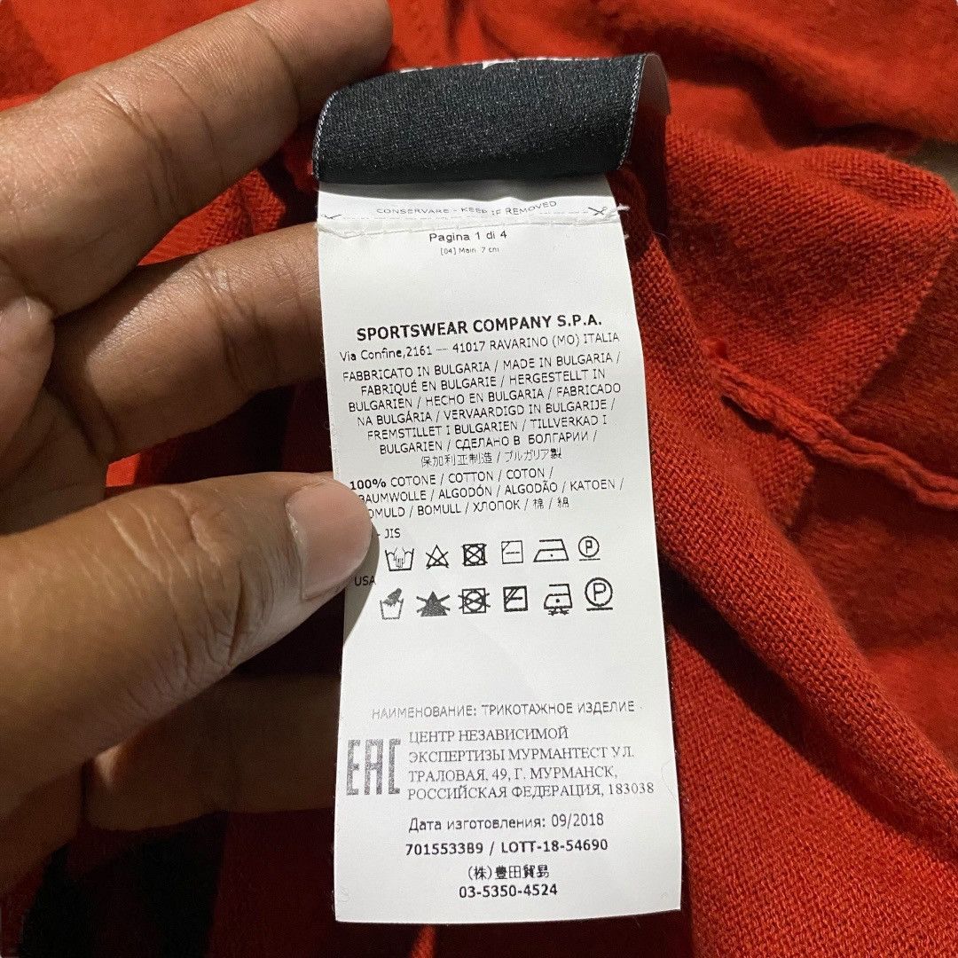 Stone Island Stone island v-neck patch reddish orange knitwearr Size US L / EU 52-54 / 3 - 7 Thumbnail