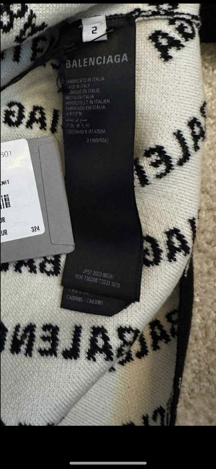 Balenciaga Logo cardigen Size US L / EU 52-54 / 3 - 4 Thumbnail