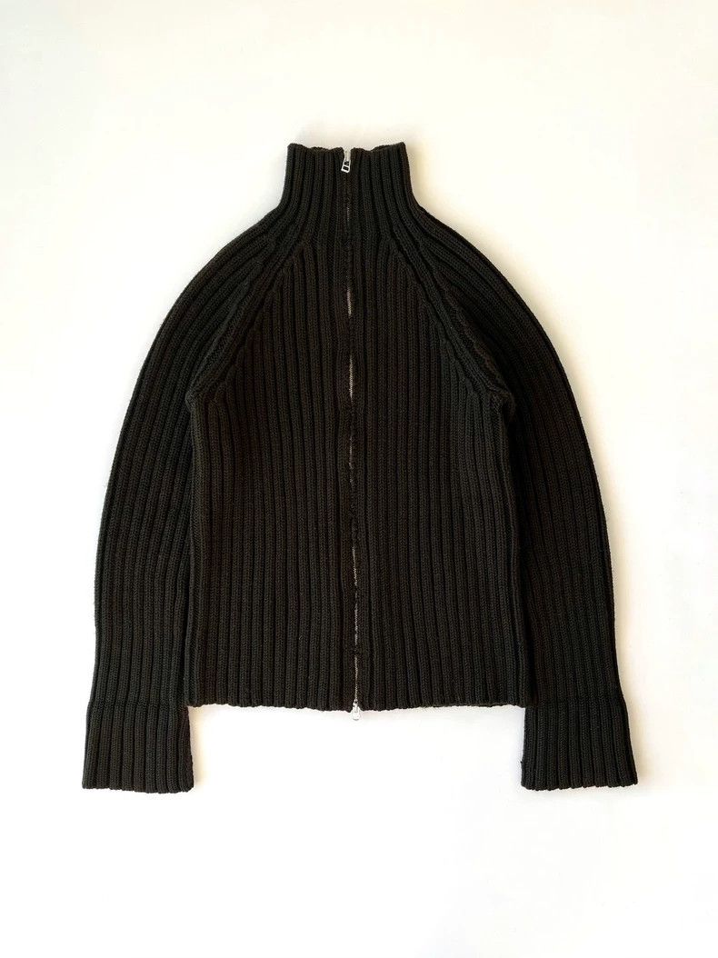 Yohji Yamamoto Yohji Yamamoto Wool turtleneck zip-knit jacket Size US L / EU 52-54 / 3 - 2 Thumbnail