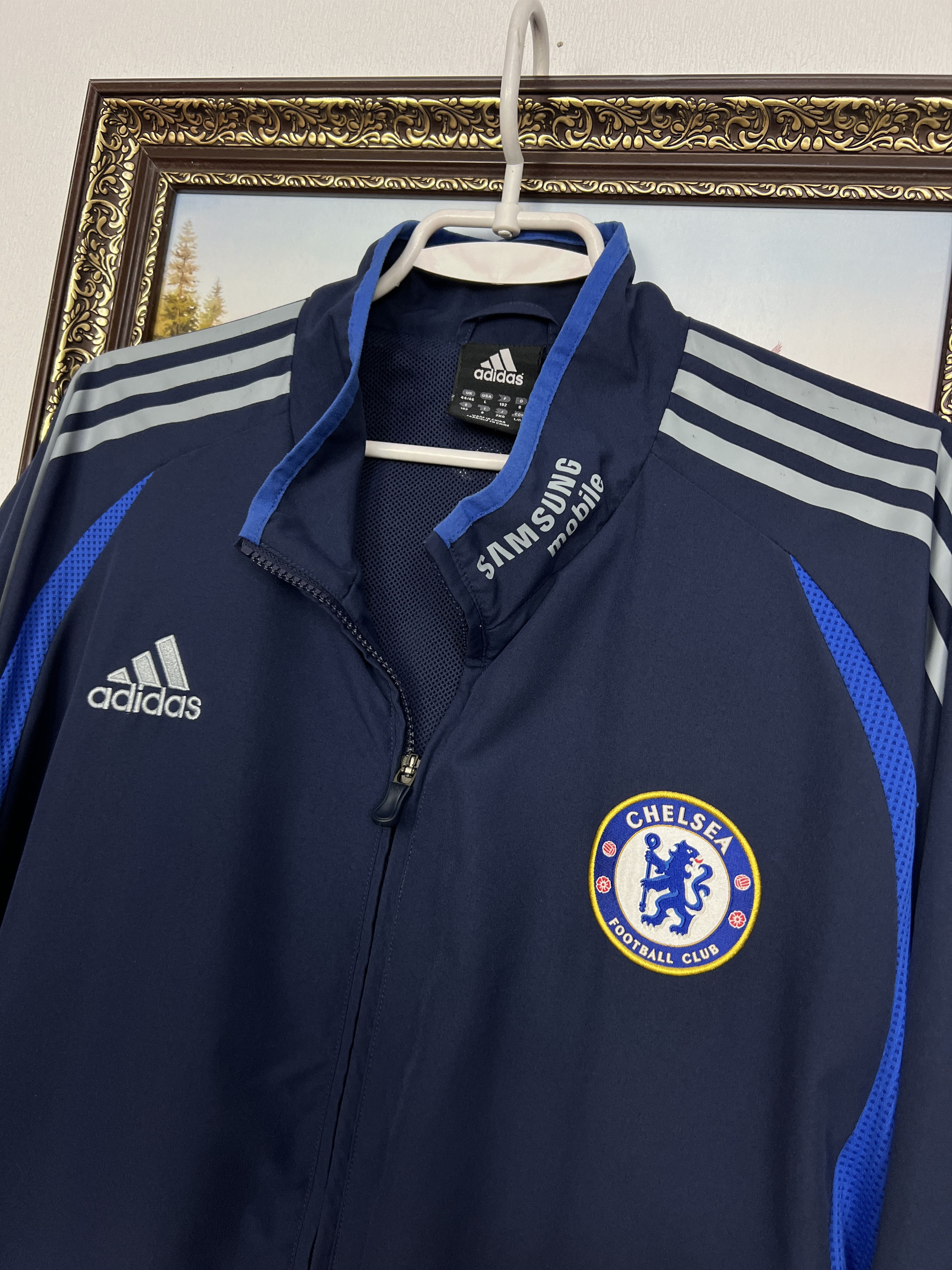 Adidas Vintage Chelsea Football Train Jacket Soccer Track Top Zip Size US L / EU 52-54 / 3 - 3 Thumbnail