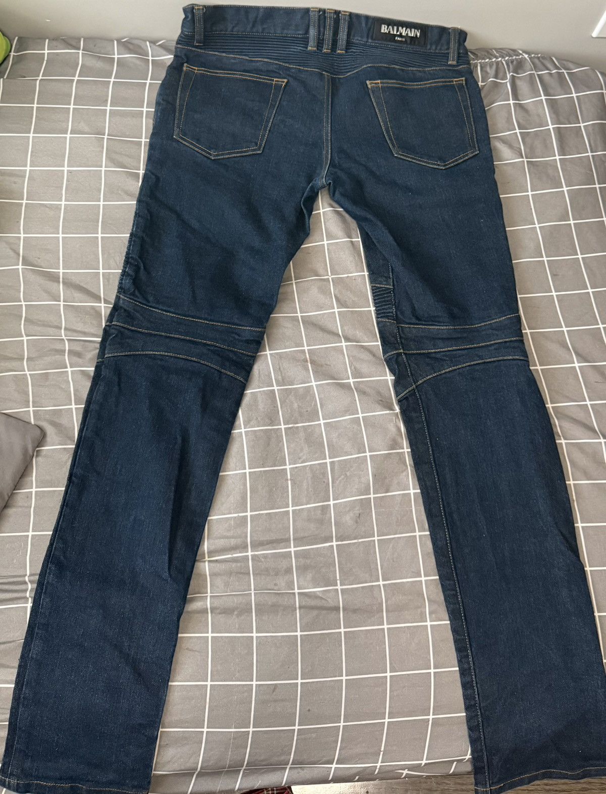 Balmain Balmain Biker Jeans Dark Blue Size US 32 / EU 48 - 2 Thumbnail