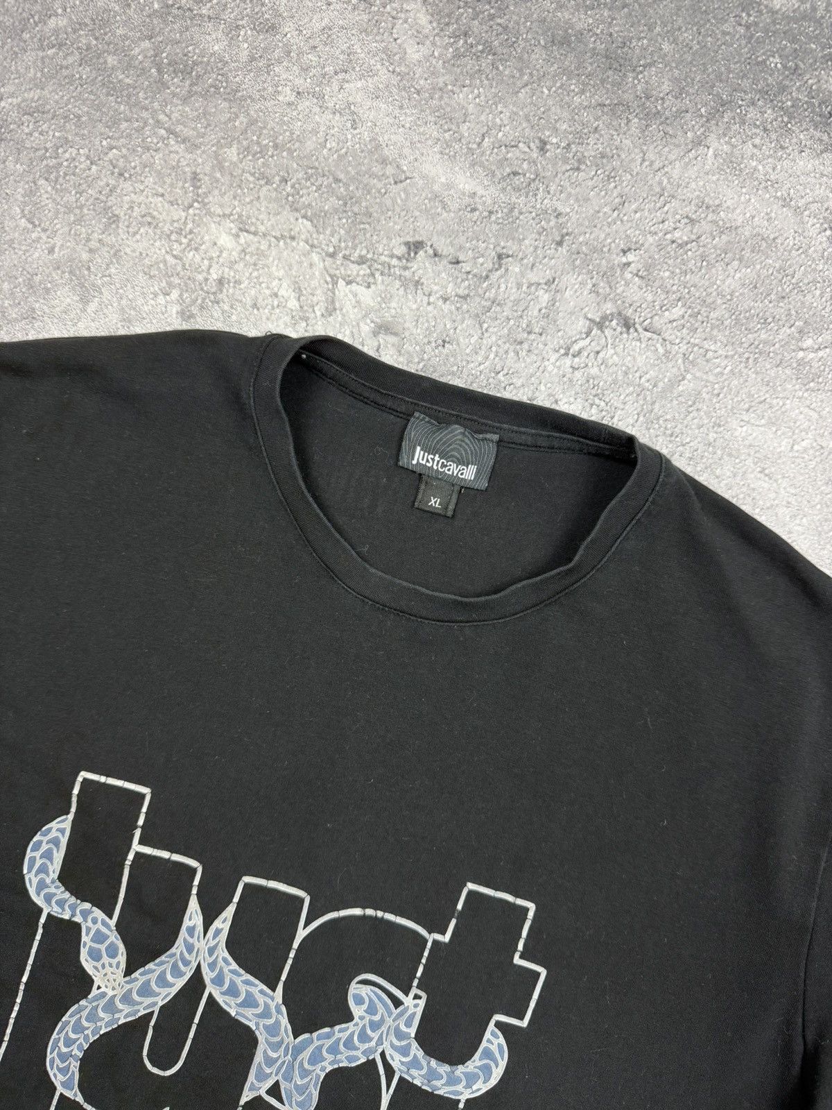 Just Cavalli Just Cavalli Snake Big Logo T-Shirt Designer Tee Rare Y2K Size US XL / EU 56 / 4 - 9 Thumbnail