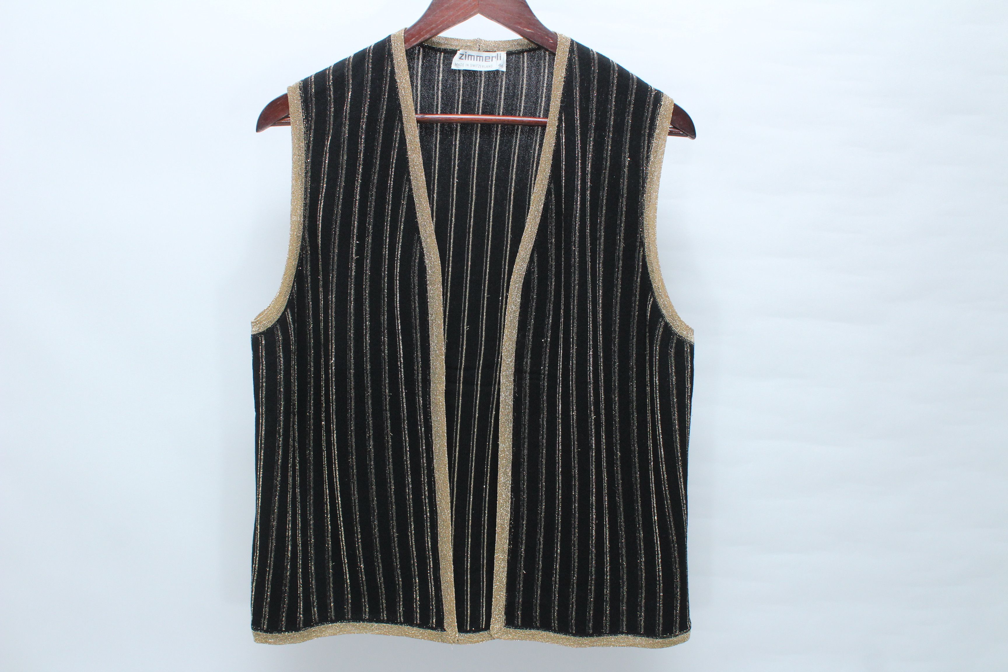 Zimmerli Zimmerli of Switzerland Silk Blend Striped Knit Vest Size L / US 10 / IT 46 - 1 Thumbnail