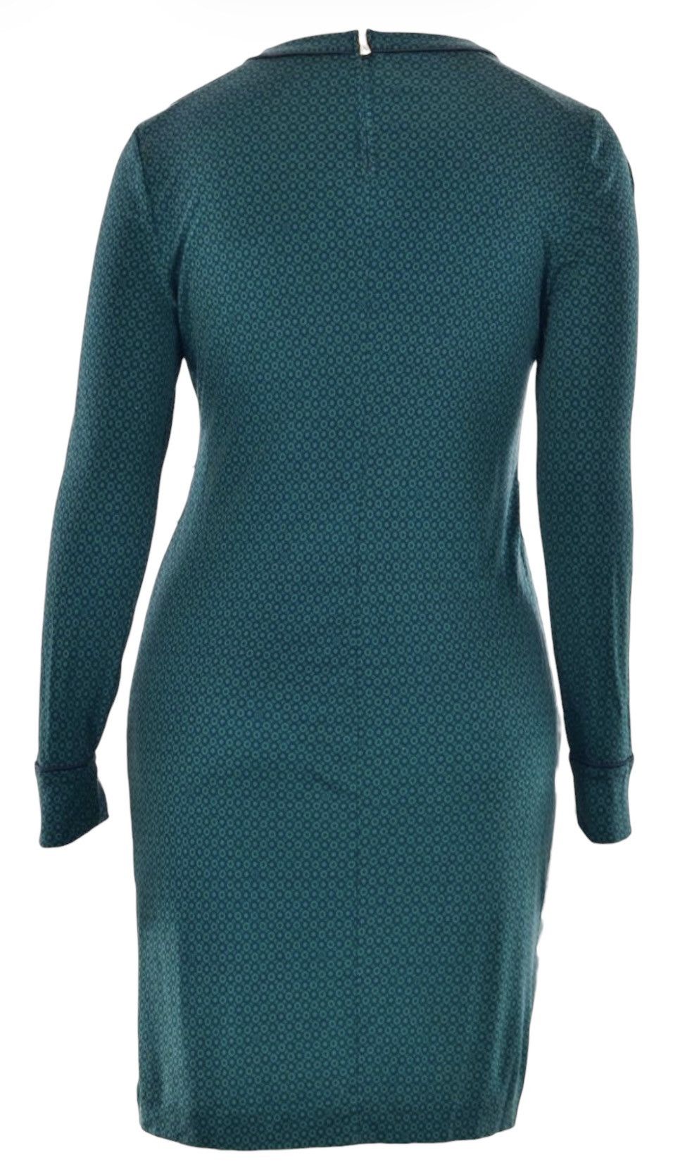 Tory Burch Silk Jersey Sheath Dress Long Sleeve, Size S