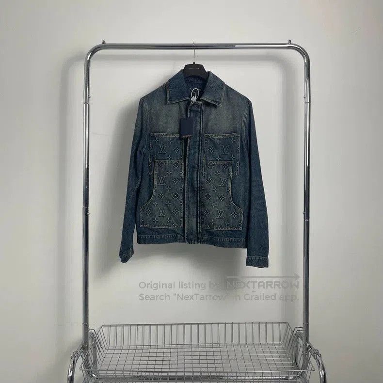 Louis Vuitton Louis Vuitton FW23 Embossed Denim Jacket. Size US S / EU 44-46 / 1 - 1 Thumbnail
