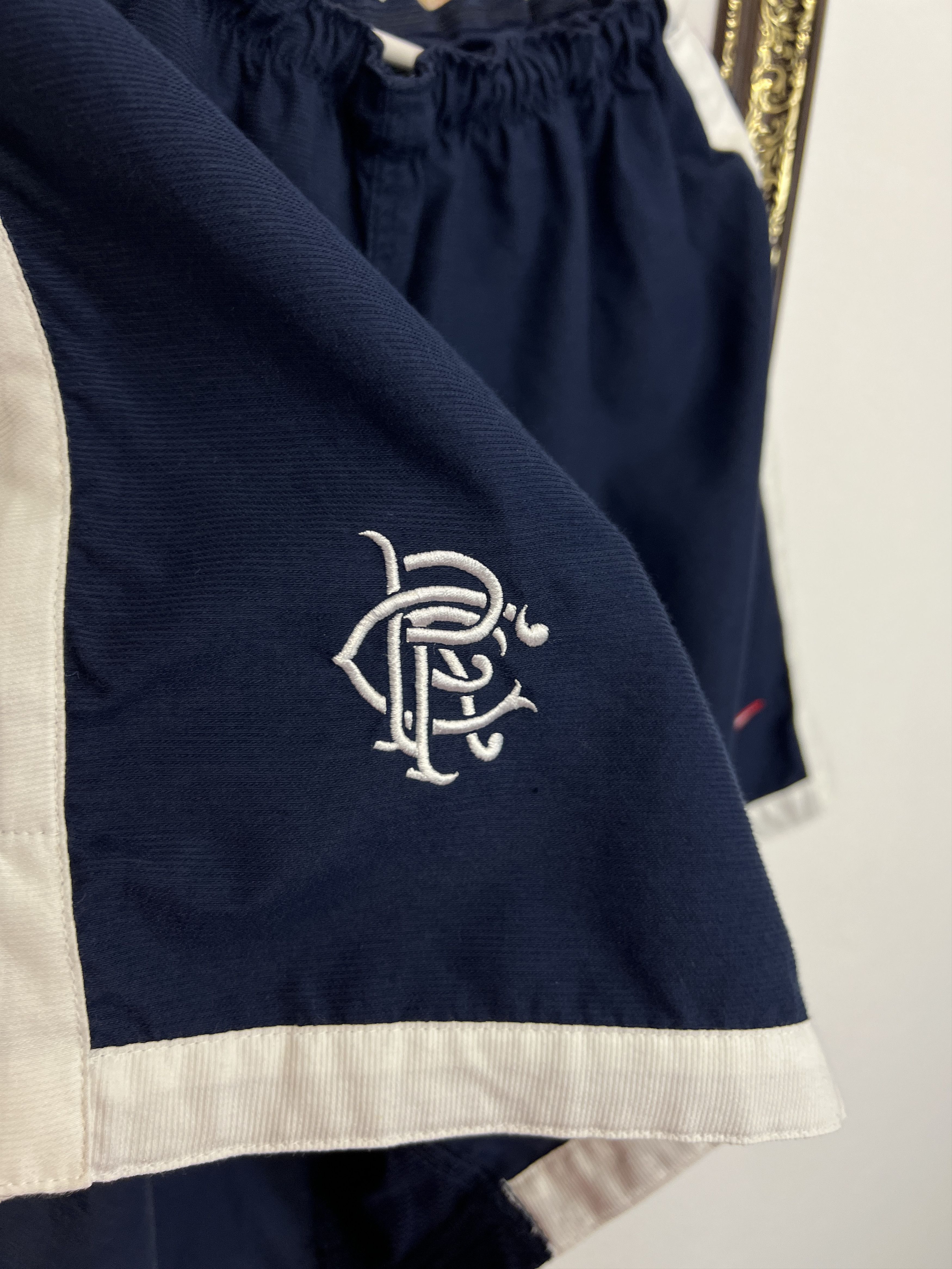 Nike Vintage 90's Rangers Glasgow Track Football Shorts Soccer Size US 36 / EU 52 - 5 Thumbnail