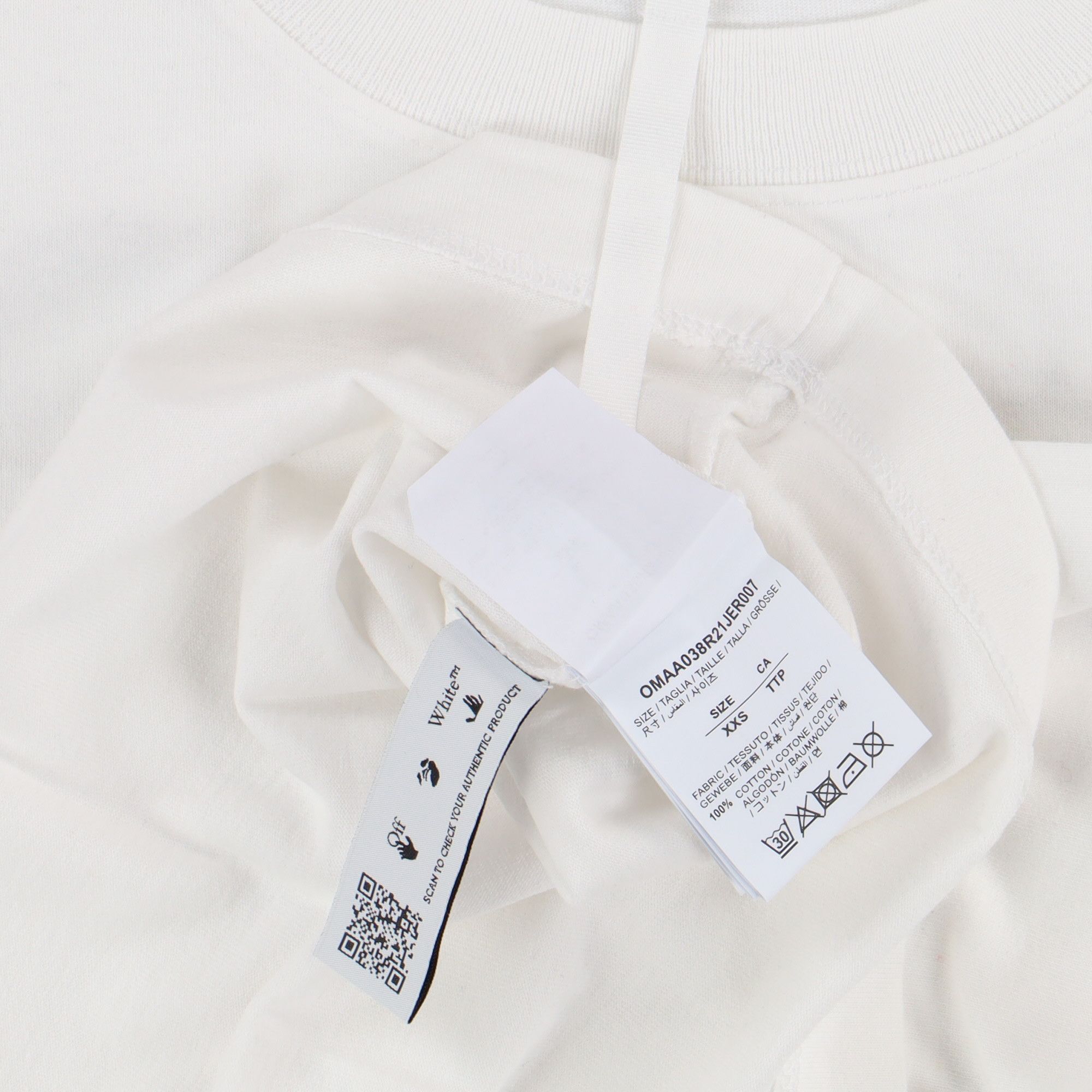 Off-White White Graff Logo Oversized T-Shirt Size XXS / US 00 / IT 34 - 7 Thumbnail