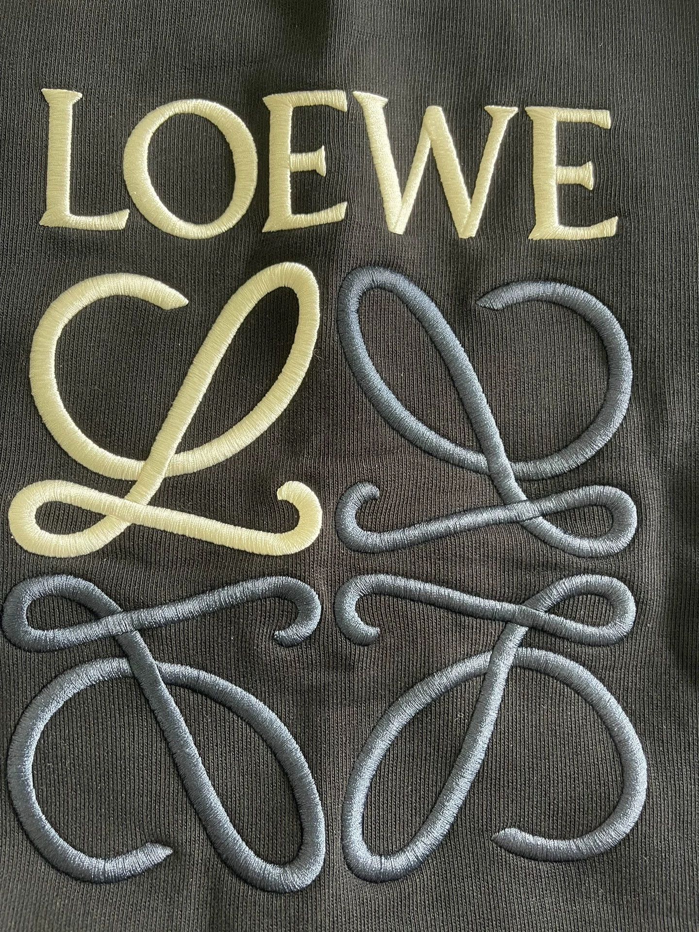 Loewe LOEWE Classic Large Logo Embroidered Black Sweatshirt L Size US L / EU 52-54 / 3 - 5 Thumbnail