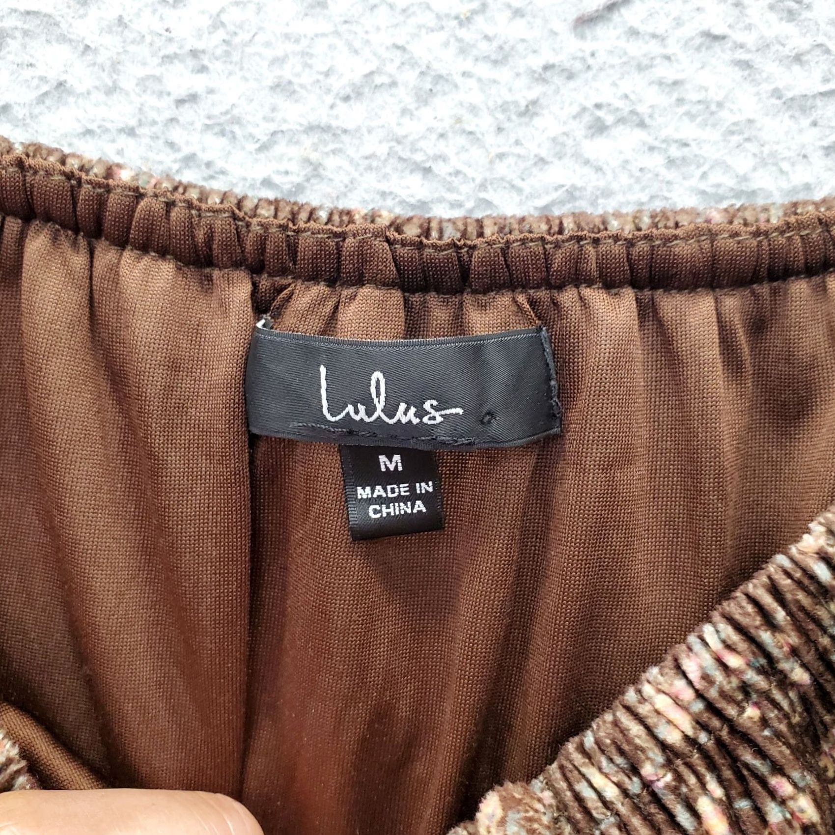Lulus Lulus Cropped Top Womens M Multicolor Floral Balloon Sleeve Boat Neck Satin-esque? Size M / US 6-8 / IT 42-44 - 5 Thumbnail
