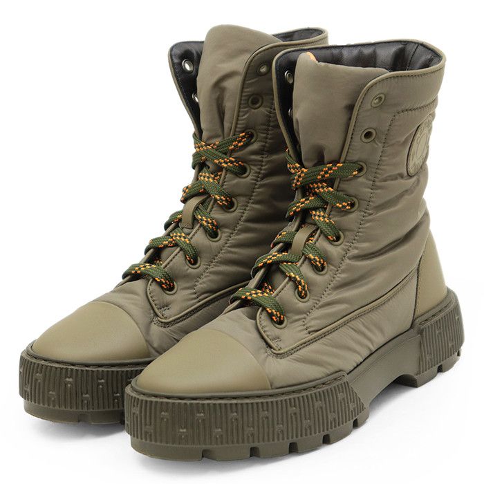 Hermes Hermes Hermes Fresh Parachute Fabric Calfskin Boots Leather Shoes DUTY FREE for USA Size ONE SIZE - 1 Thumbnail