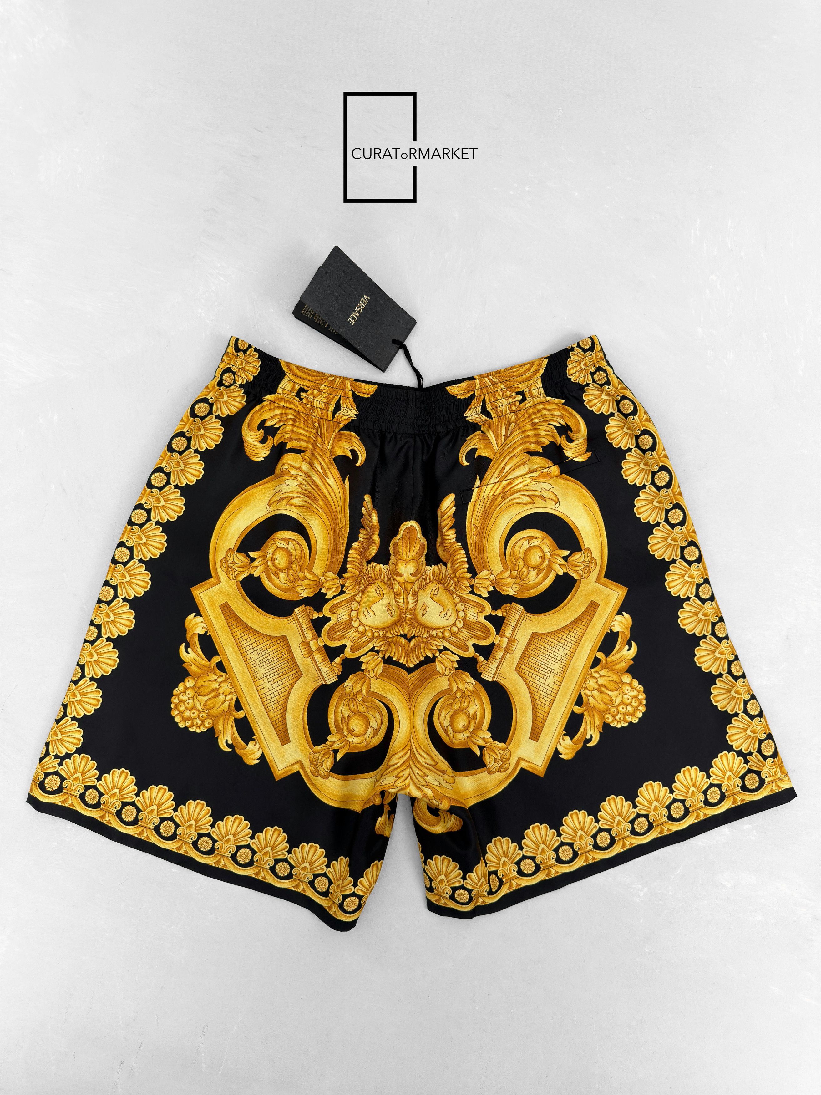 Versace EU48 Silk Gold Medusa Heritage Barocco Baroque Print SS24 Size US 32 / EU 48 - 5 Thumbnail