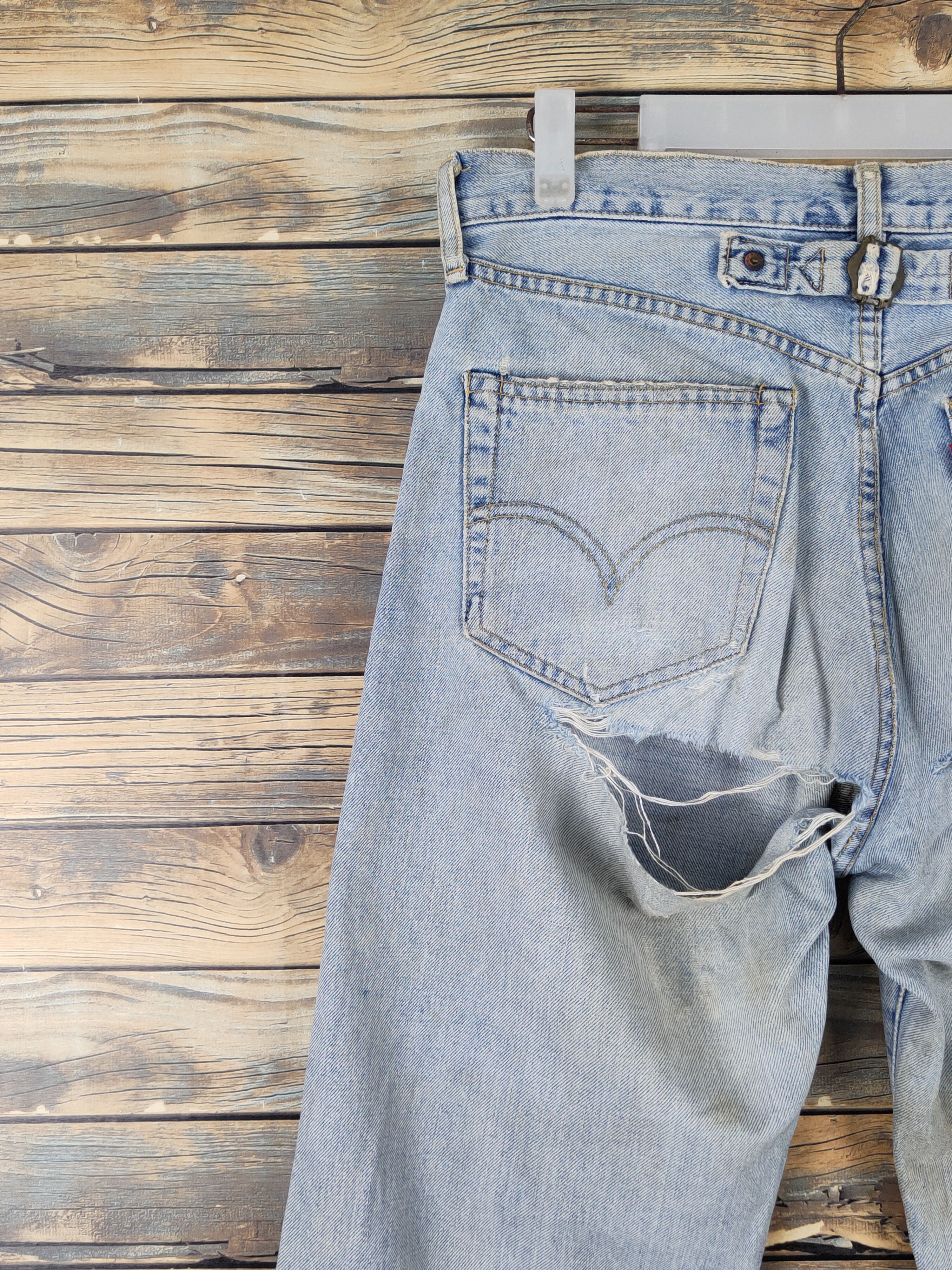 Levi's Levi's vintage selvedge faded Distressed Ripped denim #W1490 Size US 32 / EU 48 - 9 Thumbnail