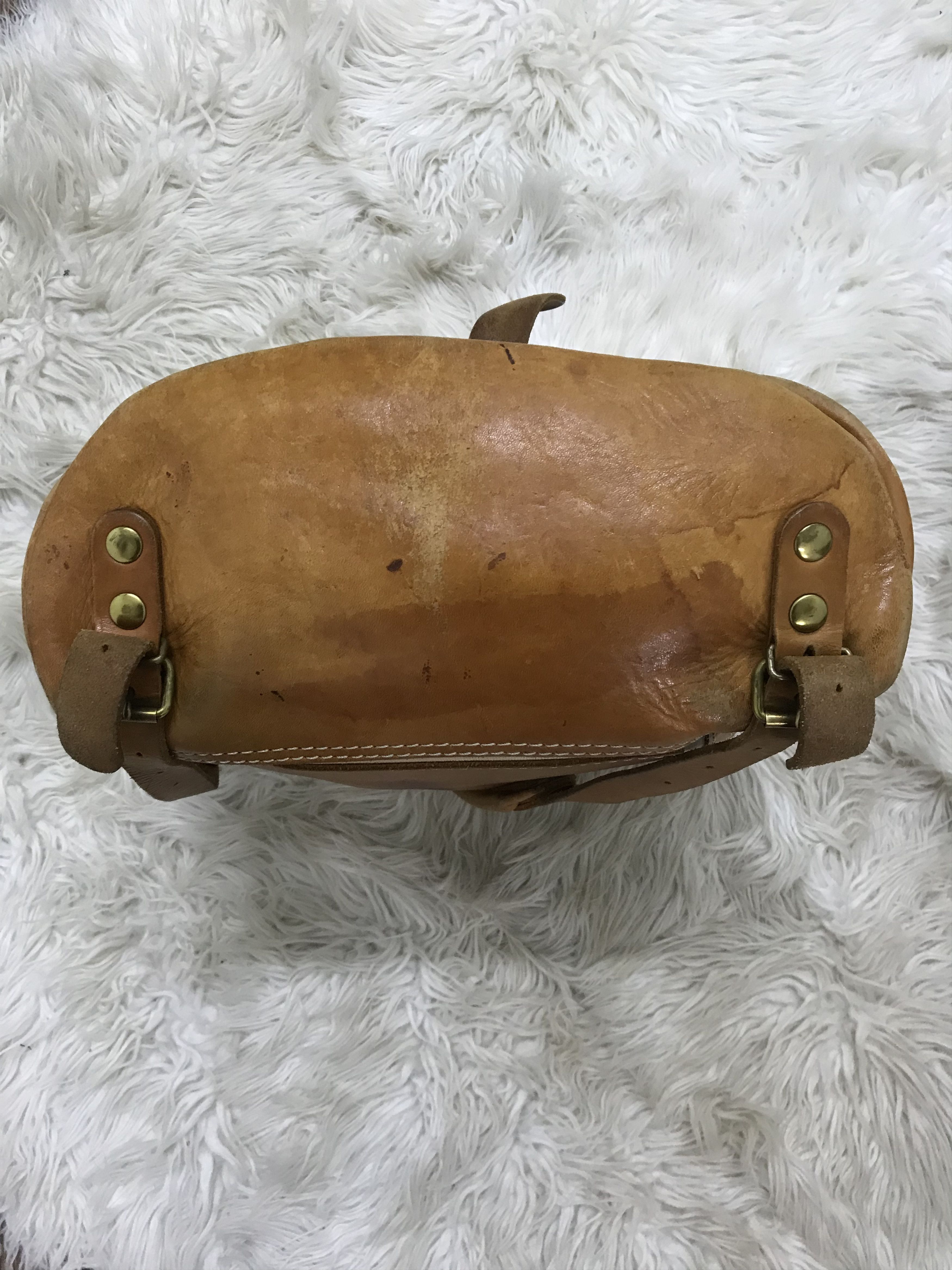 Japanese Brand HERZ Handmade Heavy Canvas and Half Leather BagPack Size ONE SIZE - 7 Thumbnail