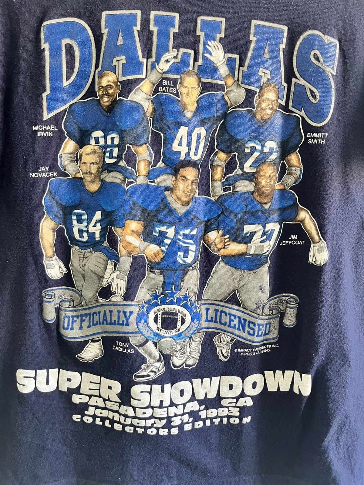Fruit Of The Loom 90's Vintage DALLAS COWBOYS T-Shirt COLLECTORS EDITION Size US M / EU 48-50 / 2 - 2 Thumbnail