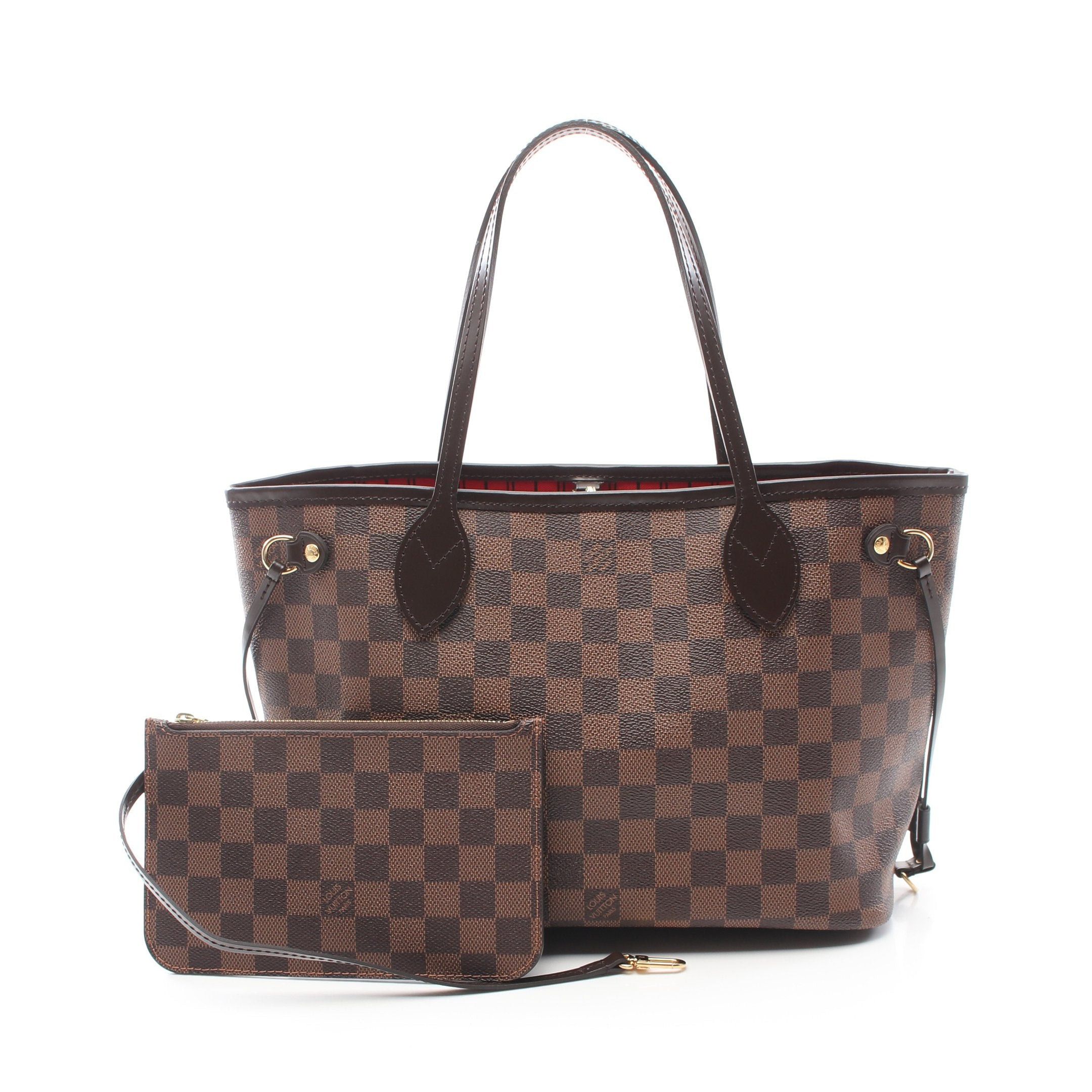 Louis Vuitton Louis Vuitton Neverfull Pm Damier Ebene Handbag Tote Bag Leather Brown Size ONE SIZE - 1 Thumbnail