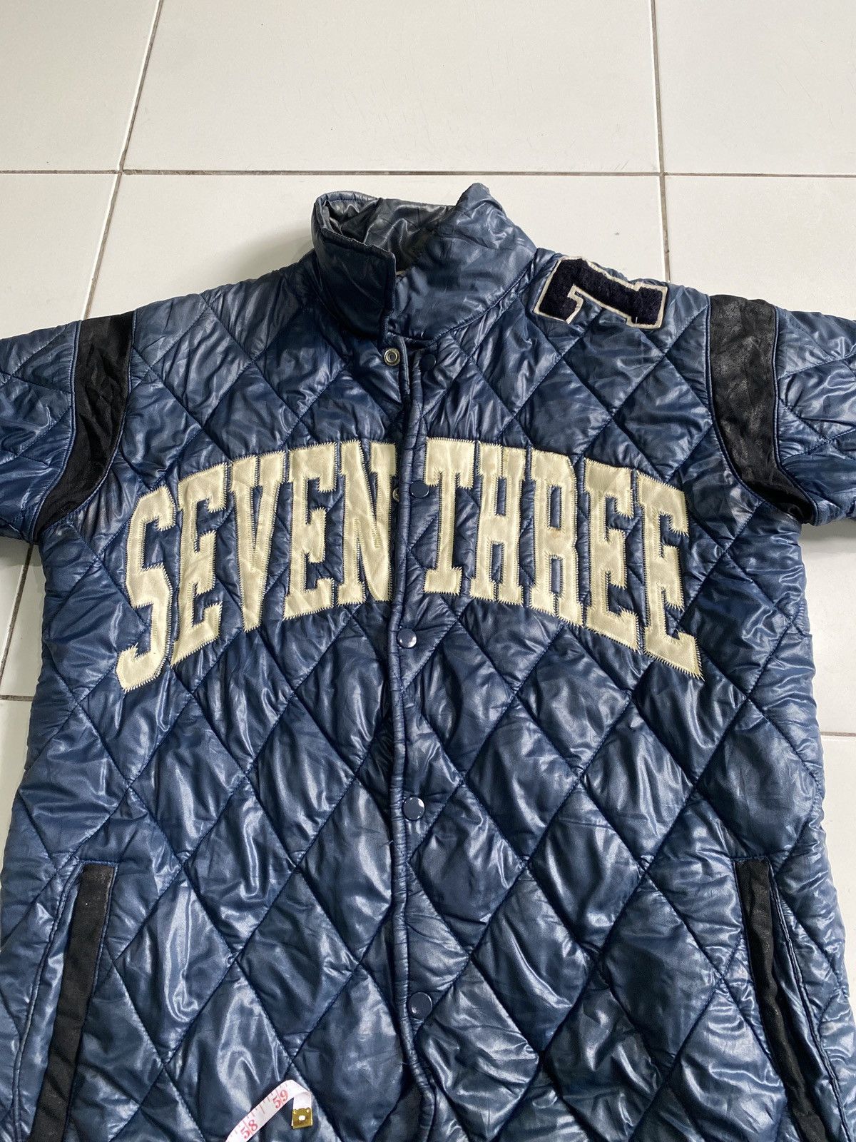 Japanese Brand Vintage Japanese Seven Three R quilted blue Jackets Size US L / EU 52-54 / 3 - 5 Thumbnail