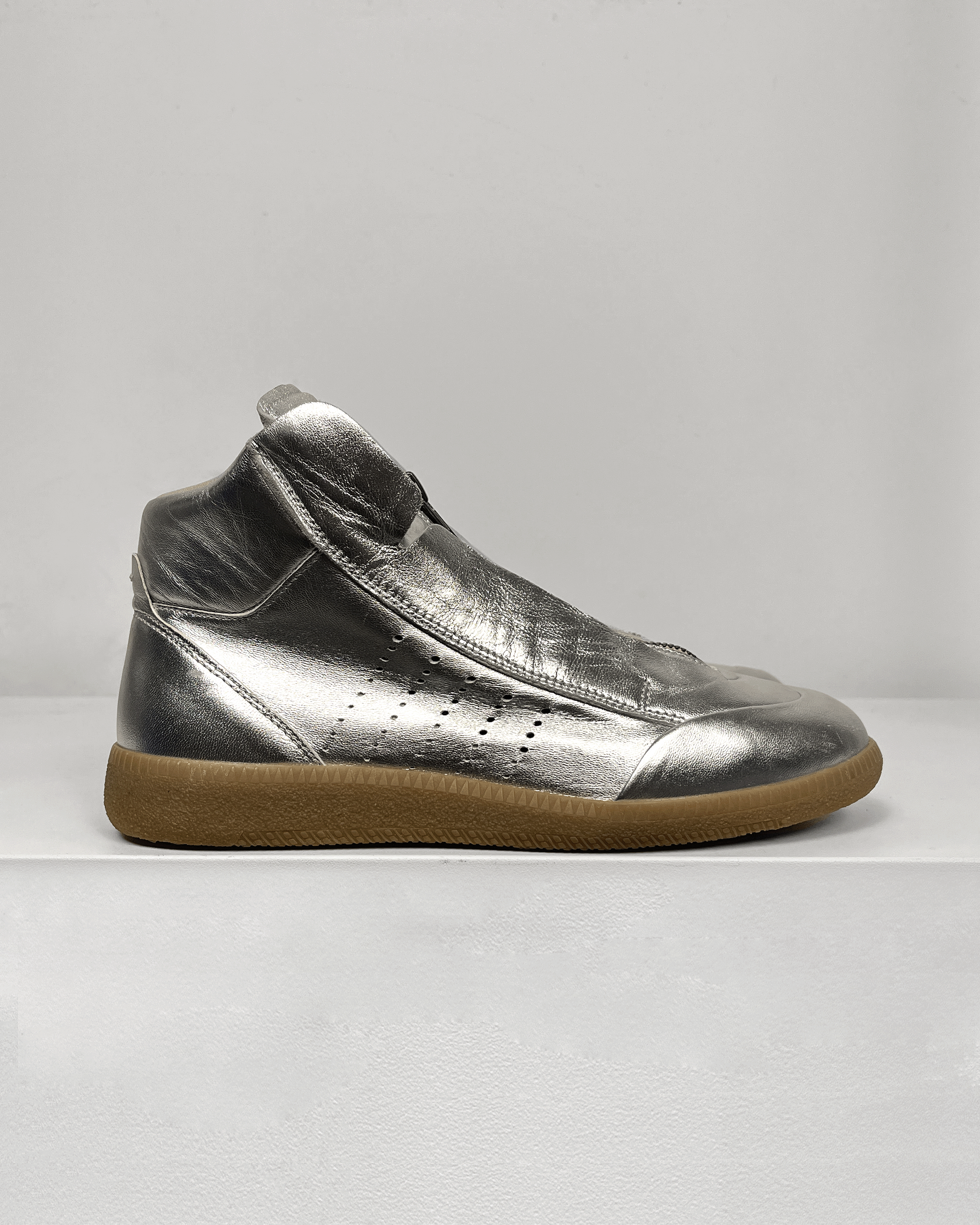 Maison Margiela Maison Margiela Silver Future High Top Sneakers Size US 5 / EU 37 - 3 Thumbnail
