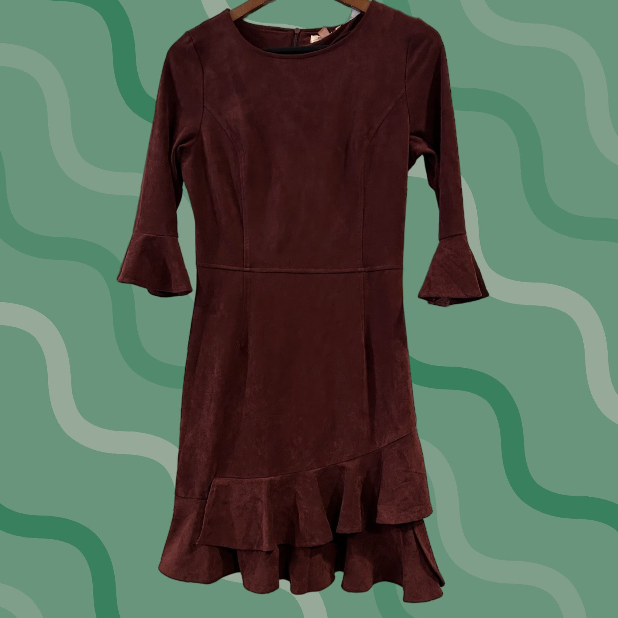 aryeh fall dresses Aryeh Orange & Blue 3/4 Sleeve Dress Small