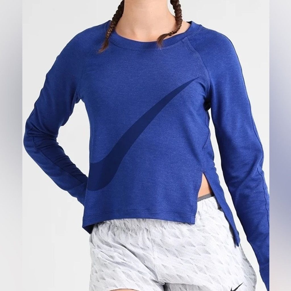 Nike Nike Big Swoosh Blue Performance Sweatshirt Size S Size S / US 4 / IT 40 - 2 Thumbnail