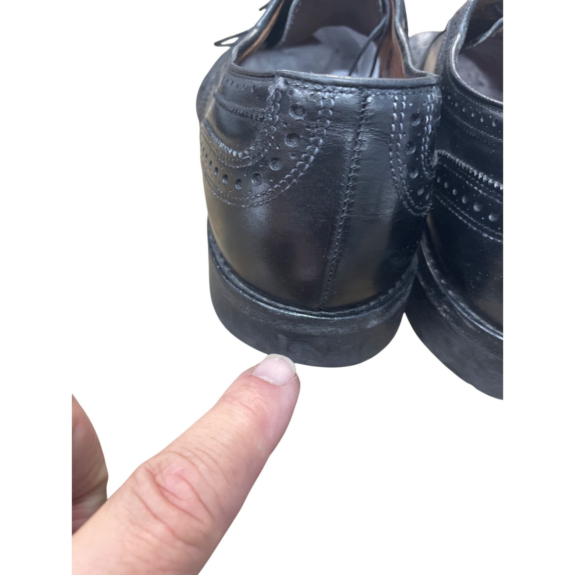 Allen Edmonds Allen Edmonds McAllister Mens Black Leather Wingtip Oxfords Size US 10.5 / EU 43-44 - 16 Thumbnail