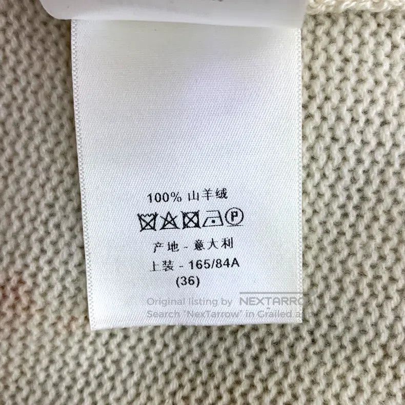 Dior Dior Beige floral ink painting inlaid cashmere round-neck Size XS / US 0-2 / IT 36-38 - 8 Thumbnail