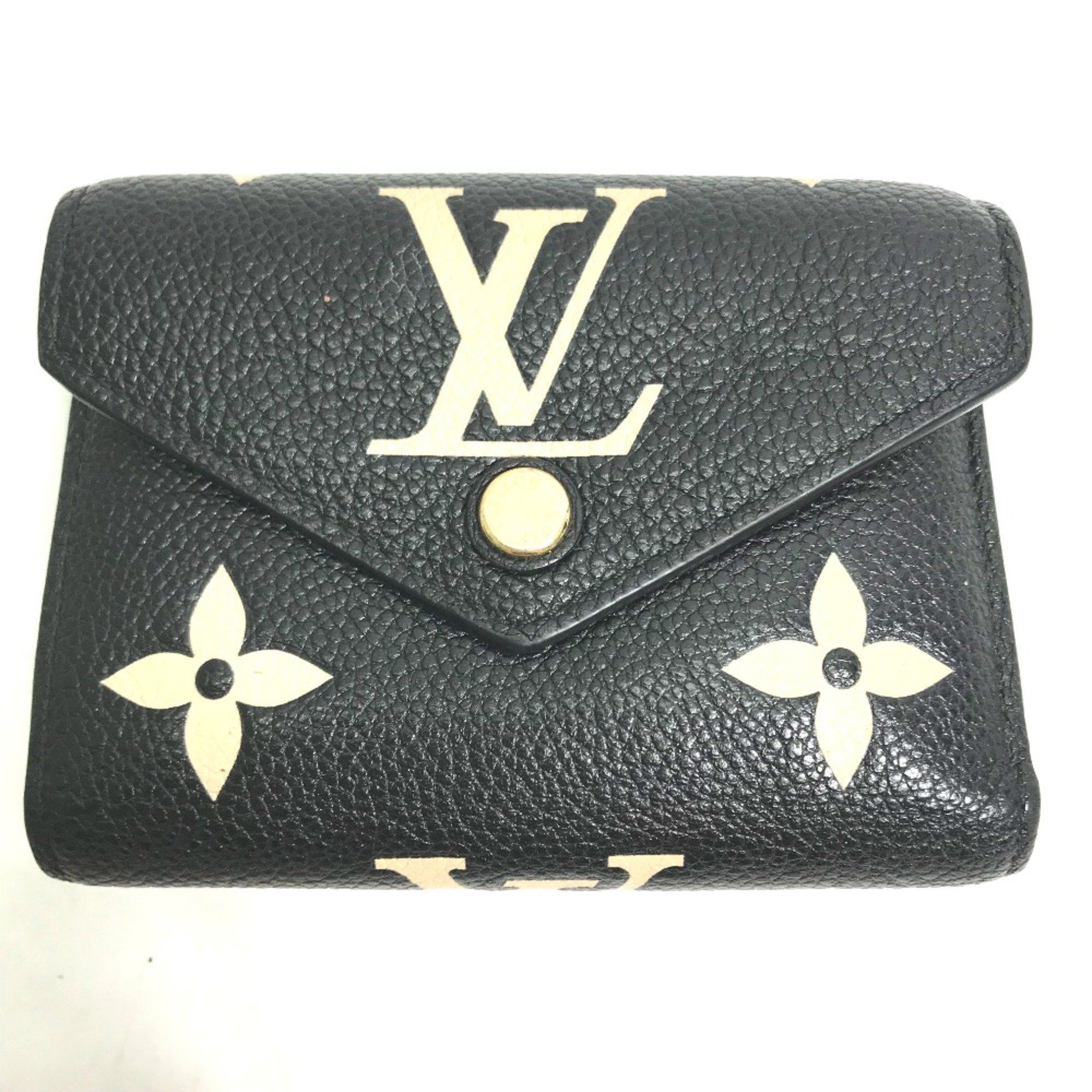 Louis Vuitton Louis Vuitton M80968 MonogramEmpreinte Compact wallet Trifold wallet Black Beige Size ONE SIZE - 1 Thumbnail