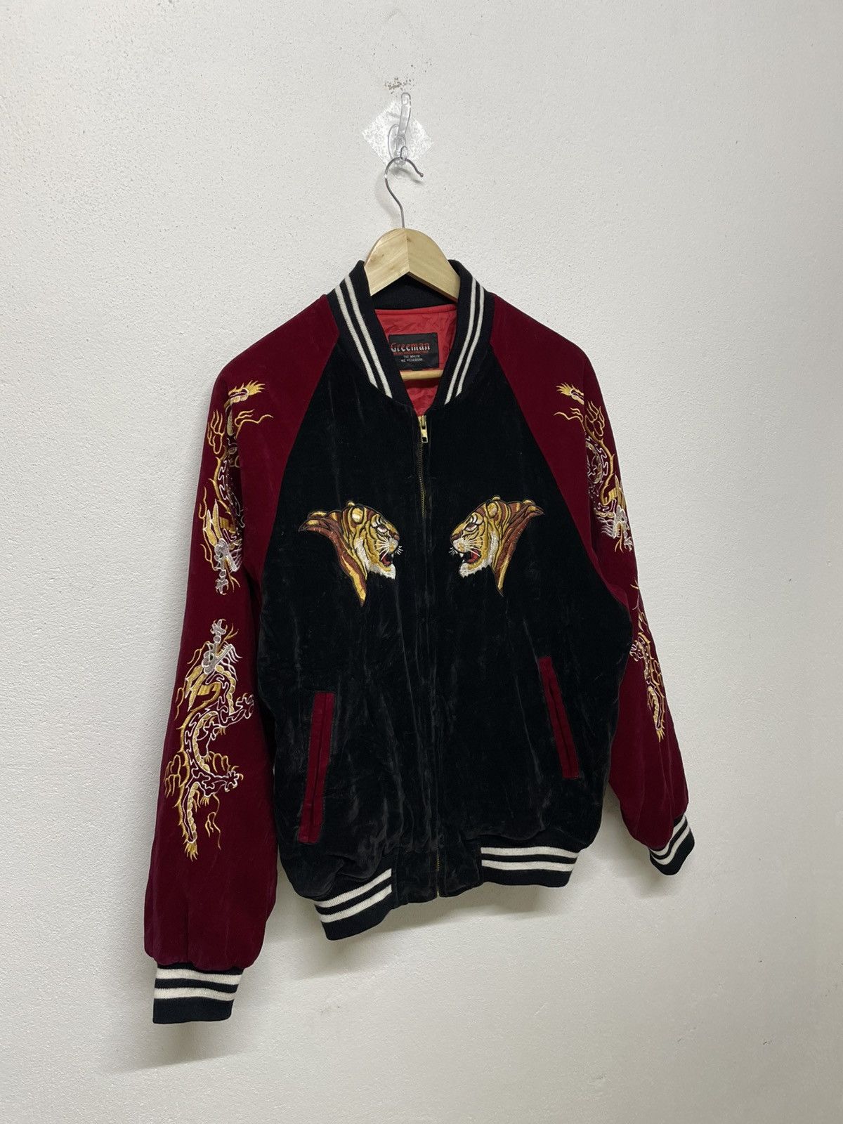 Velvet Vintage Souvenir Japan Yokosuka Embroidered Velvet Jacket Size US L / EU 52-54 / 3 - 4 Thumbnail