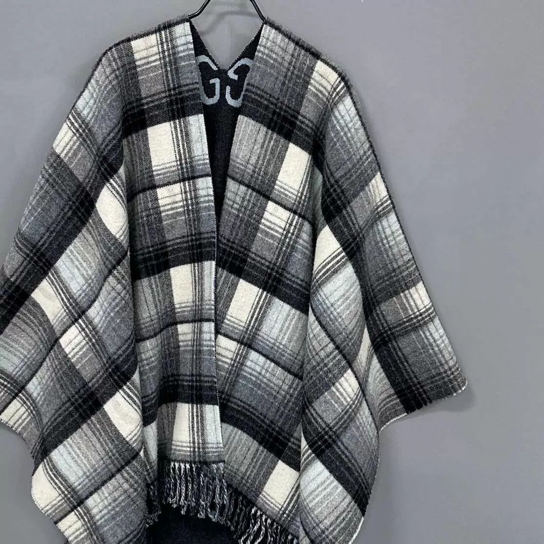 Gucci GUCCI GG monogram all-over check double-sided scarf Size ONE SIZE - 5 Thumbnail