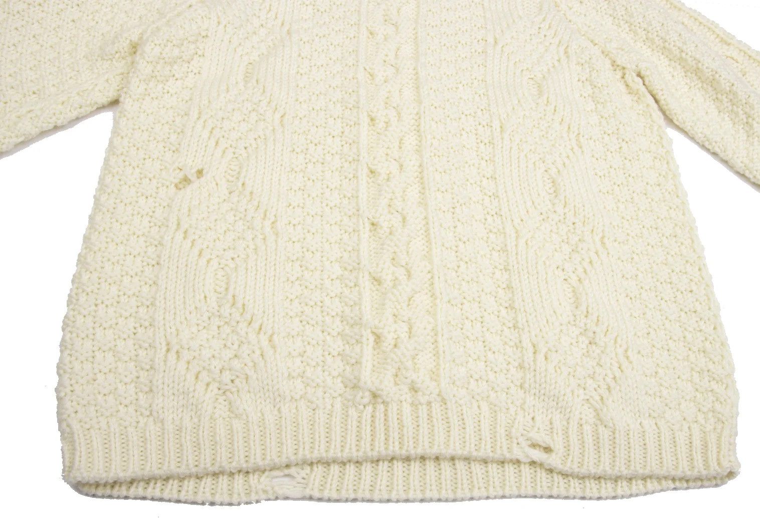 Maison Margiela Chunky Cable Knit Sweater in Cream, Size S Size US S / EU 44-46 / 1 - 7 Thumbnail