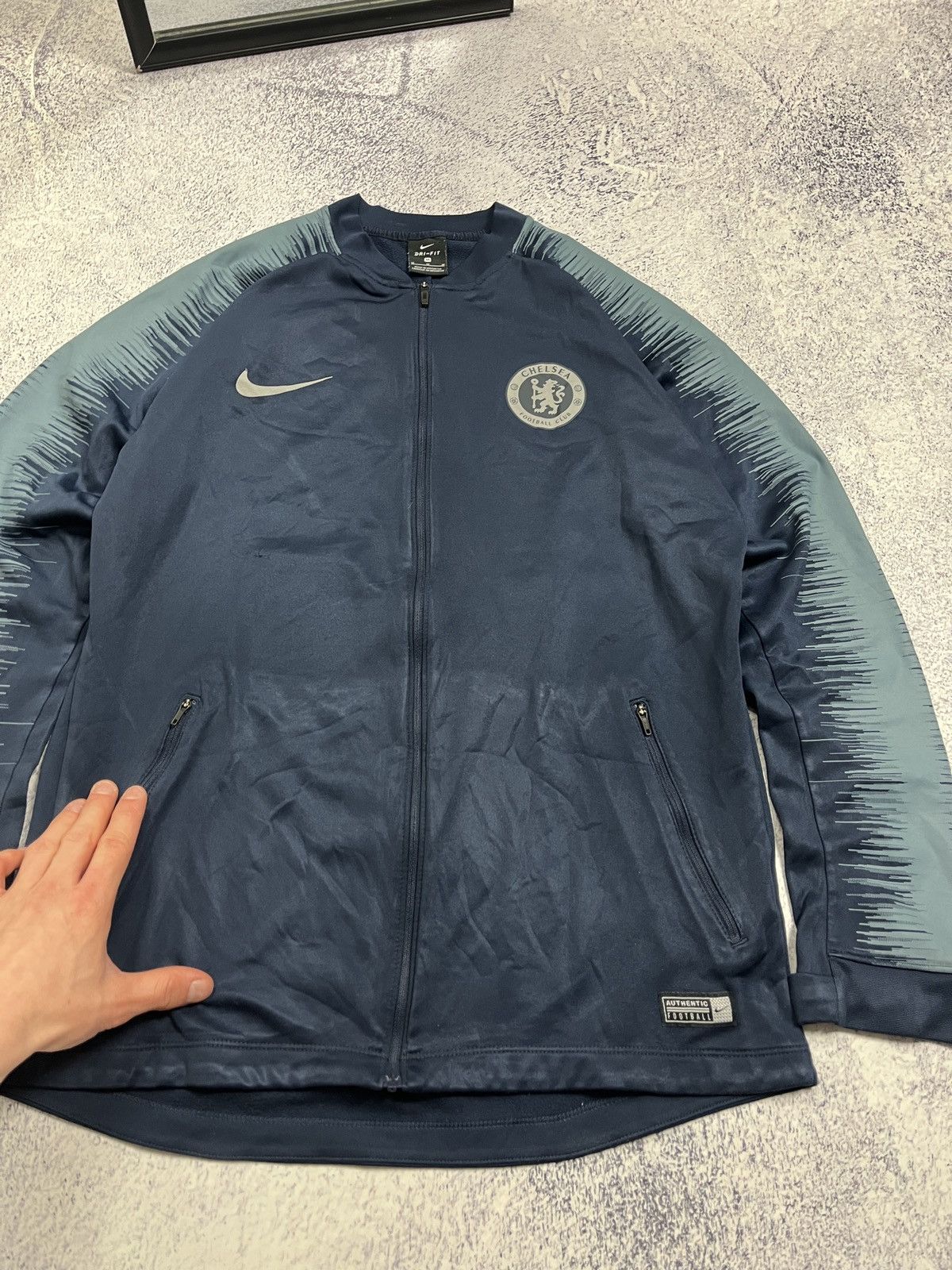 Chelsea Soccer × Nike Nike FC Chelsea 2018/19 Soccer Football Track Jacket Hype Size US M / EU 48-50 / 2 - 7 Thumbnail