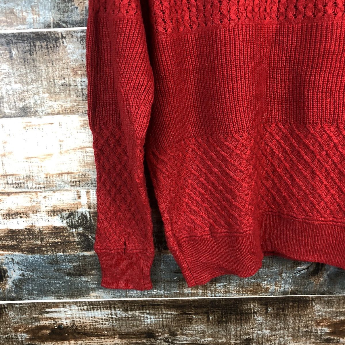 Homespun Knitwear DL Back Number japan Red sweatshirt Knitwear #C509 Size US S / EU 44-46 / 1 - 15 Thumbnail