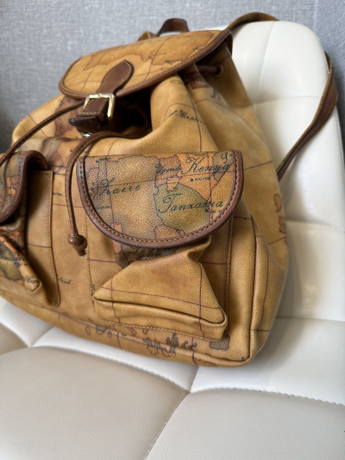 Alviero Martini ALVIERO MARTINI 1A CLASSE Geo Map Leather Backpack Size ONE SIZE - 3 Thumbnail