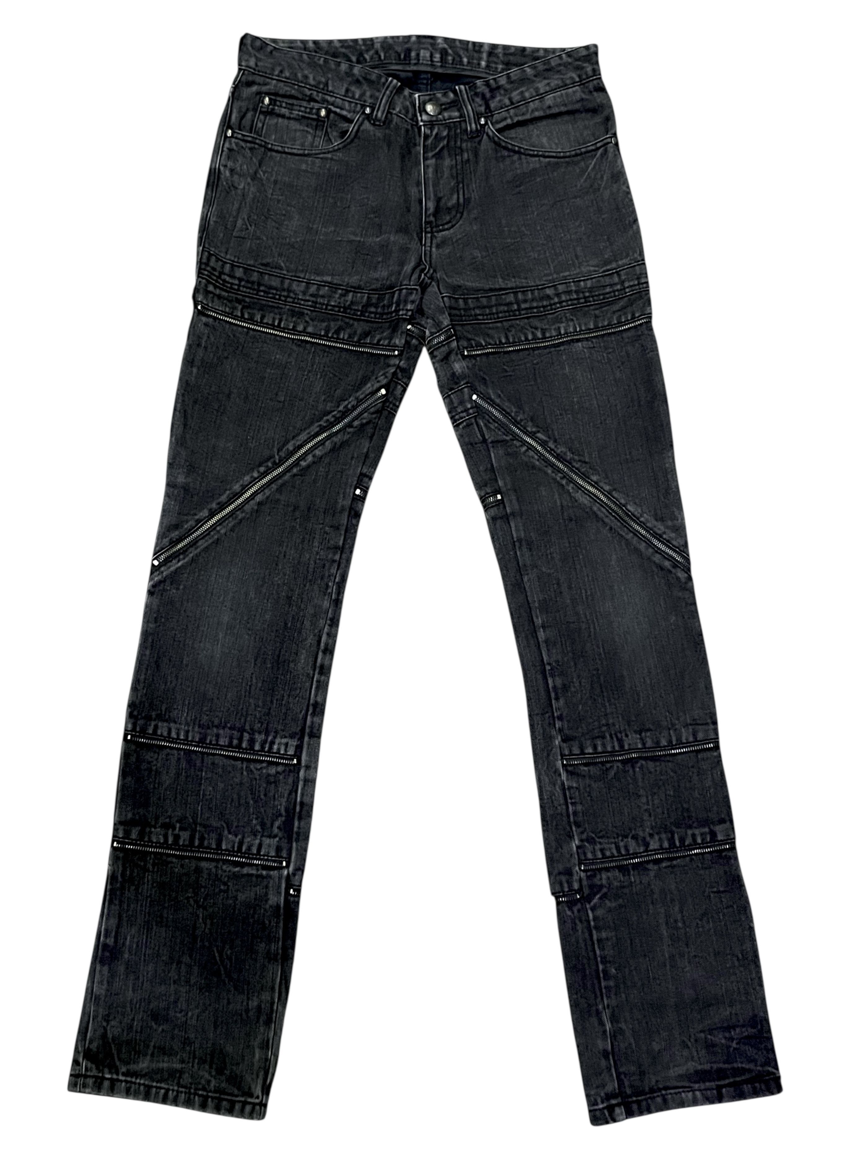 Culturata 🔥Vintage CUSTOM CULTURE Grunge Multizipper S.Laurent Style Size 28" / US 6 / IT 42 - 1 Thumbnail