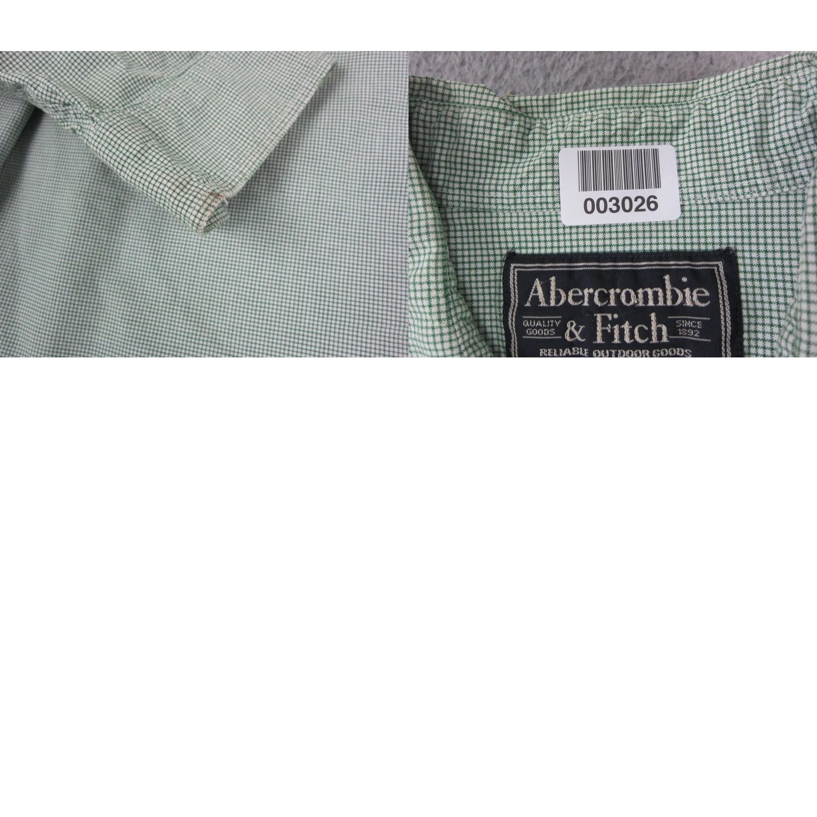 Abercrombie & Fitch VINTAGE Abercrombie & Fitch Shirt Adult XL Green Gingham Mens 90s Casual Size US XL / EU 56 / 4 - 9 Thumbnail
