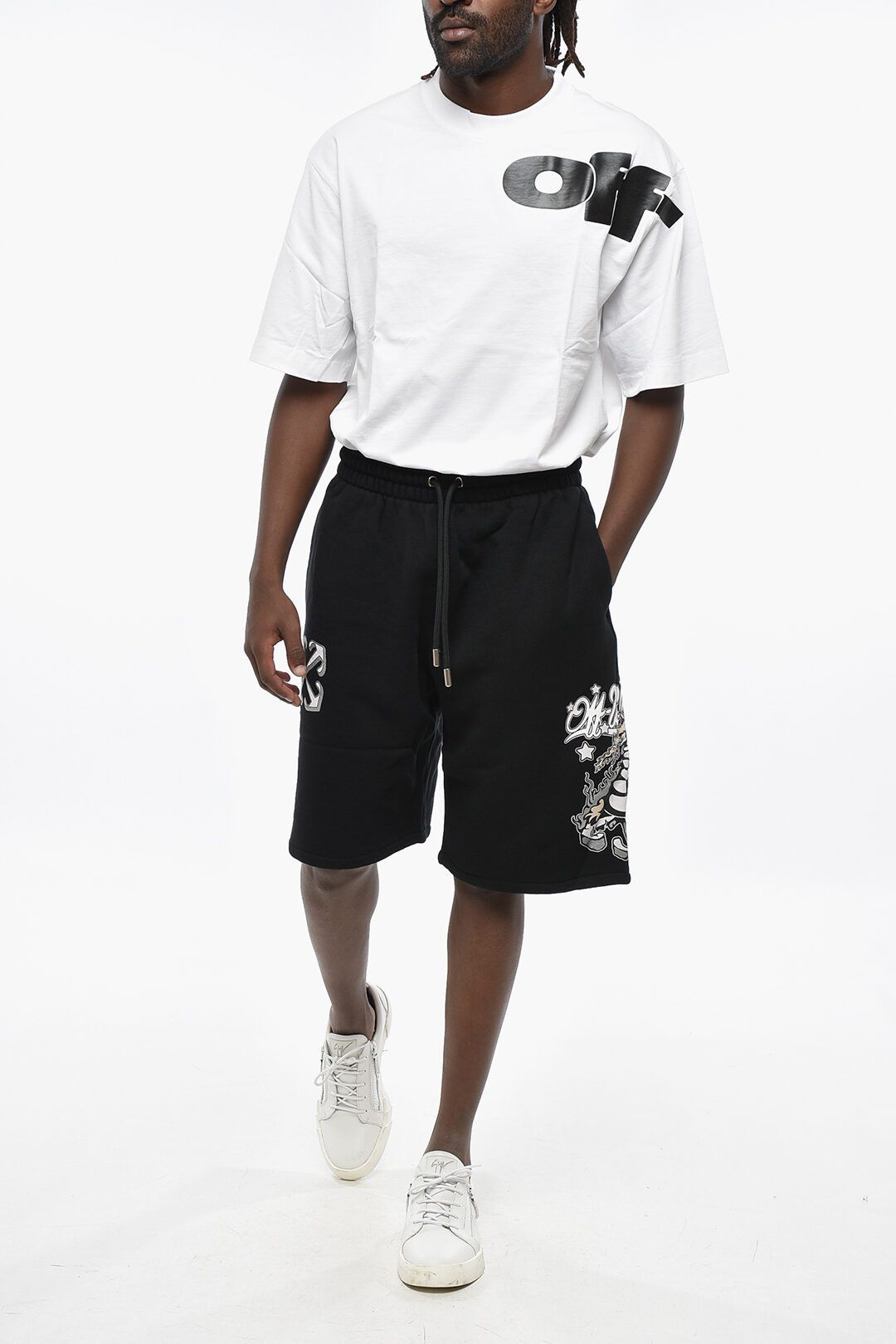 Off-White og1mm1025 Jersey Dragon Skate Short in Black Size US 36 / EU 52 - 4 Thumbnail